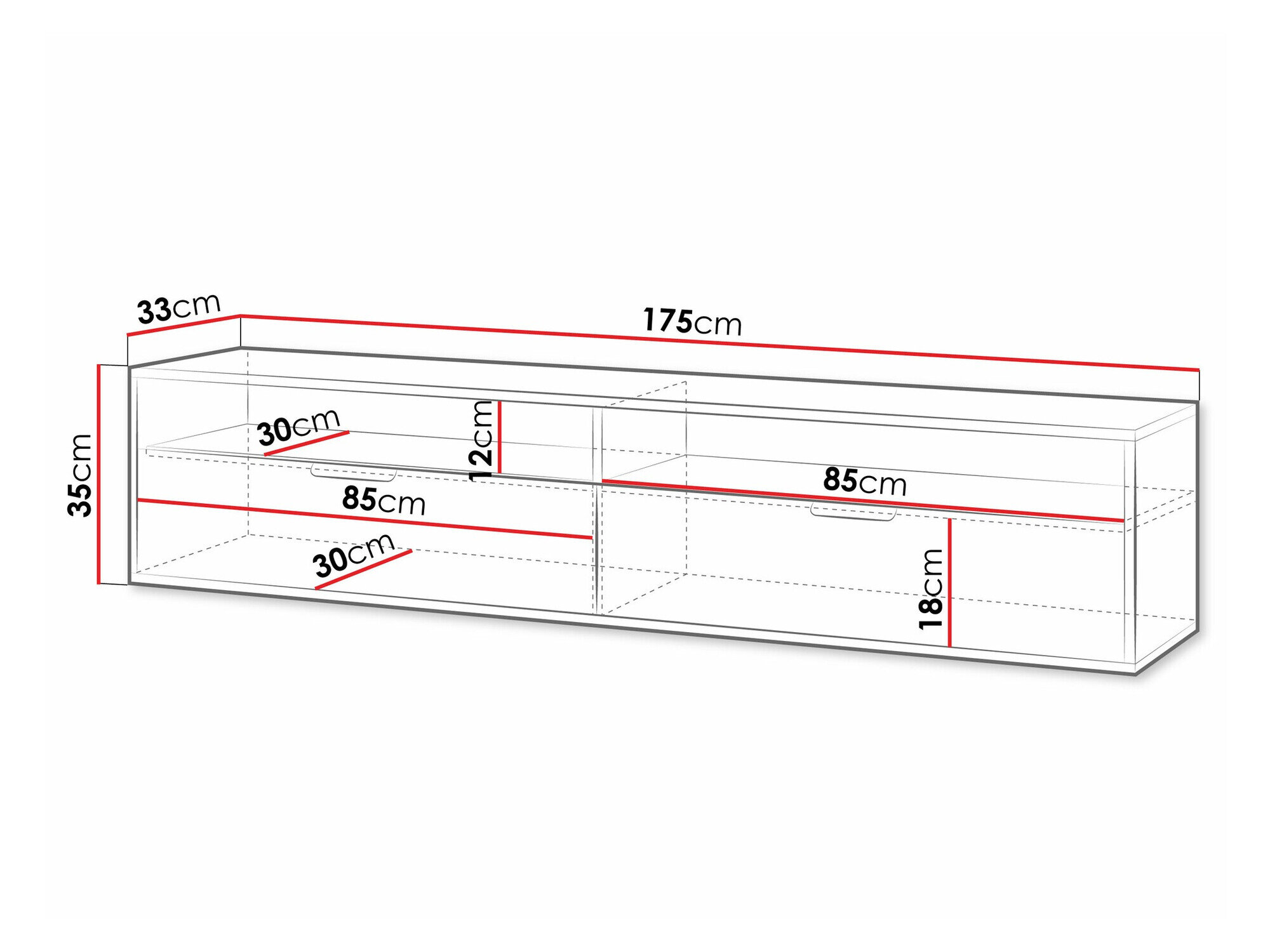 TV-bord Hamilton 103 (Hvid)