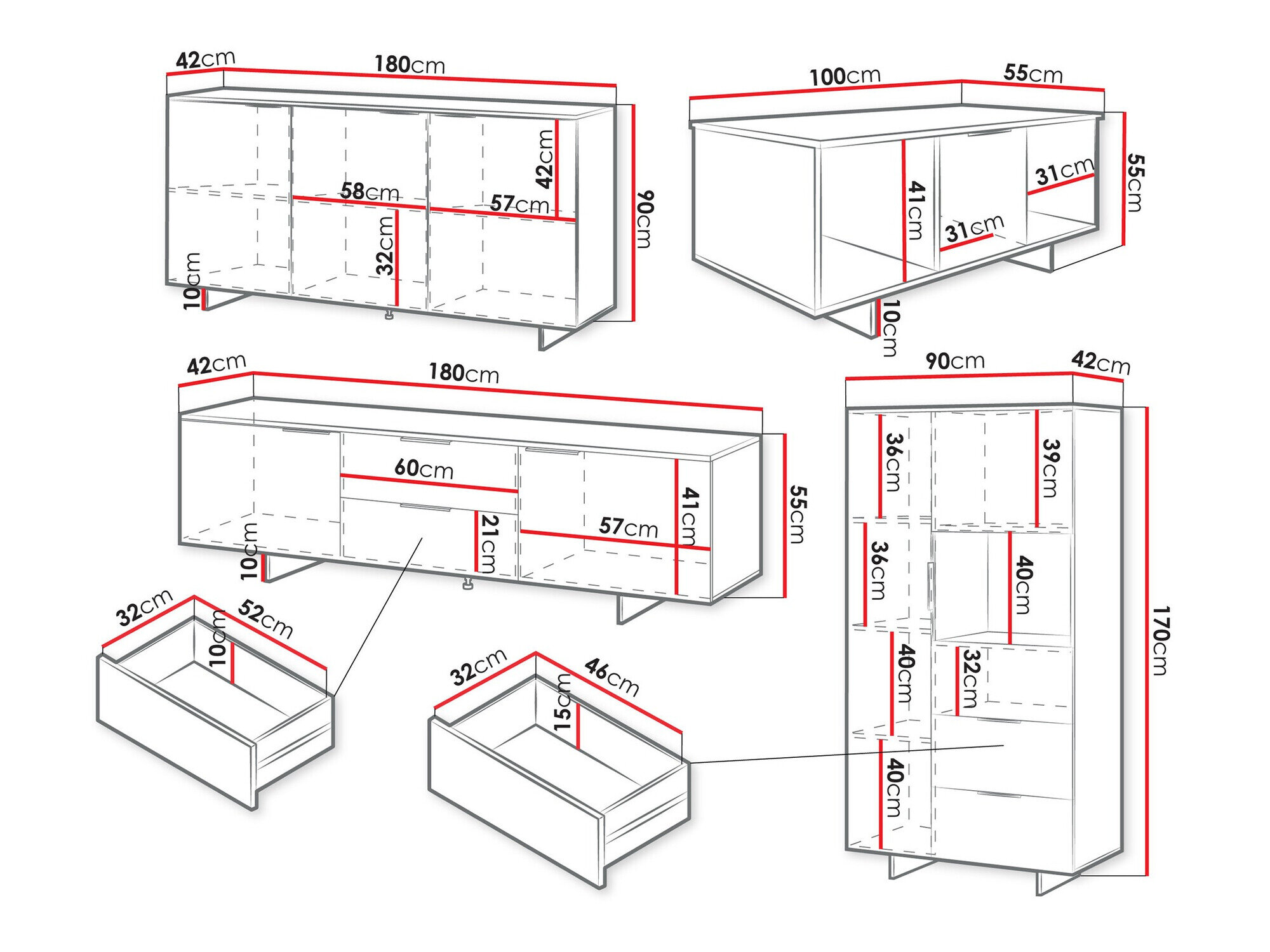 Stuemøbelsæt Flotei 110
