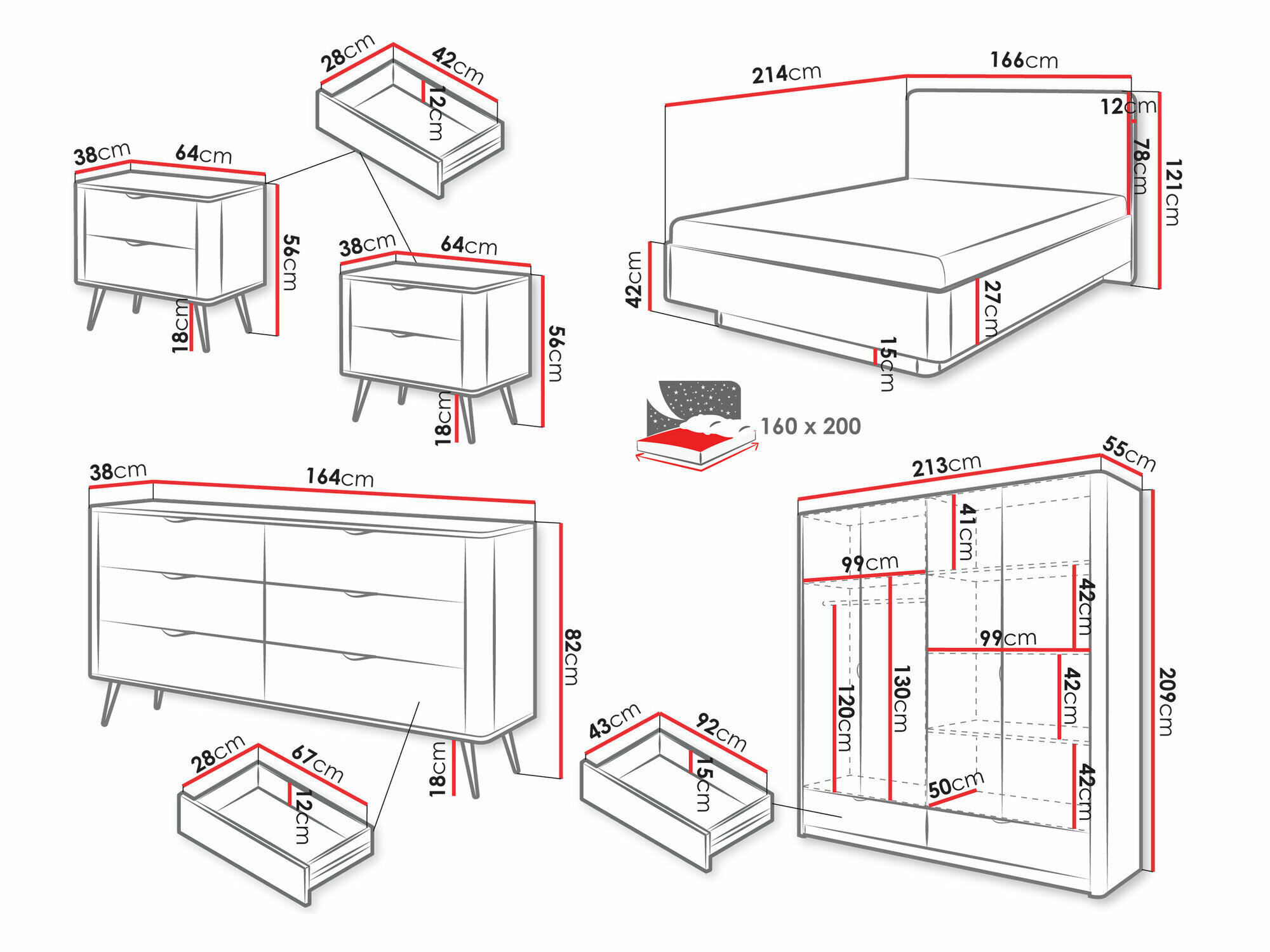 Soveværelsessæt Versoe 114