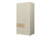 Garderobeskab Domcali 101 (Beige + Egetræ)