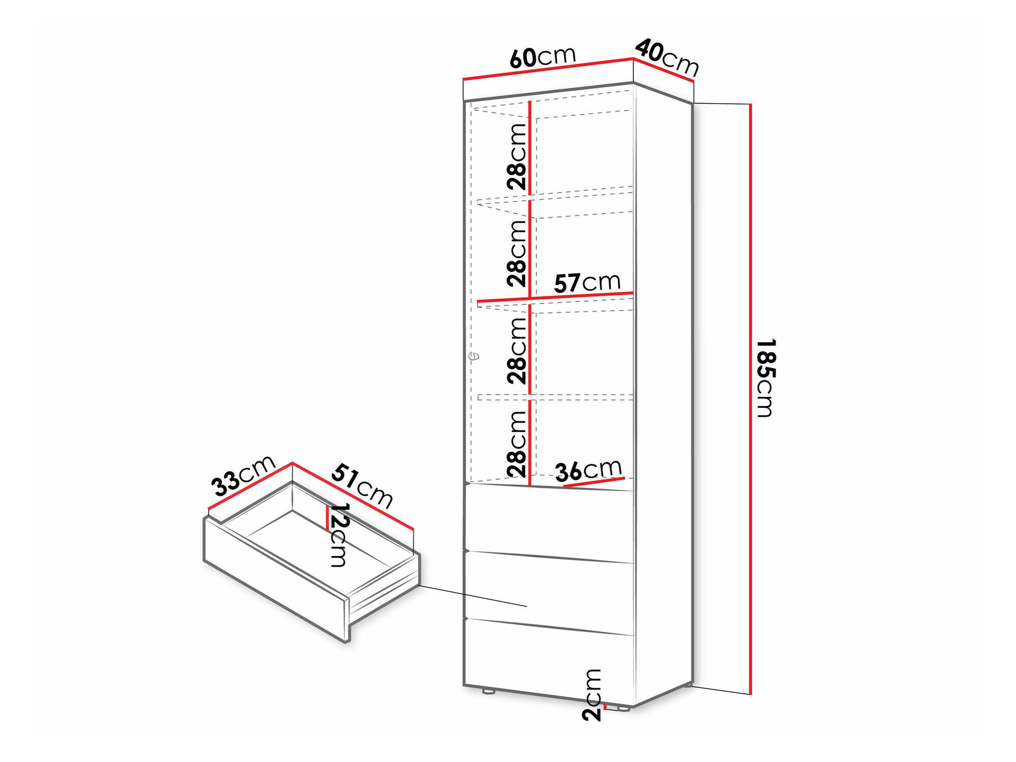 Reol Domcali 103 (Grå + Egetræ)