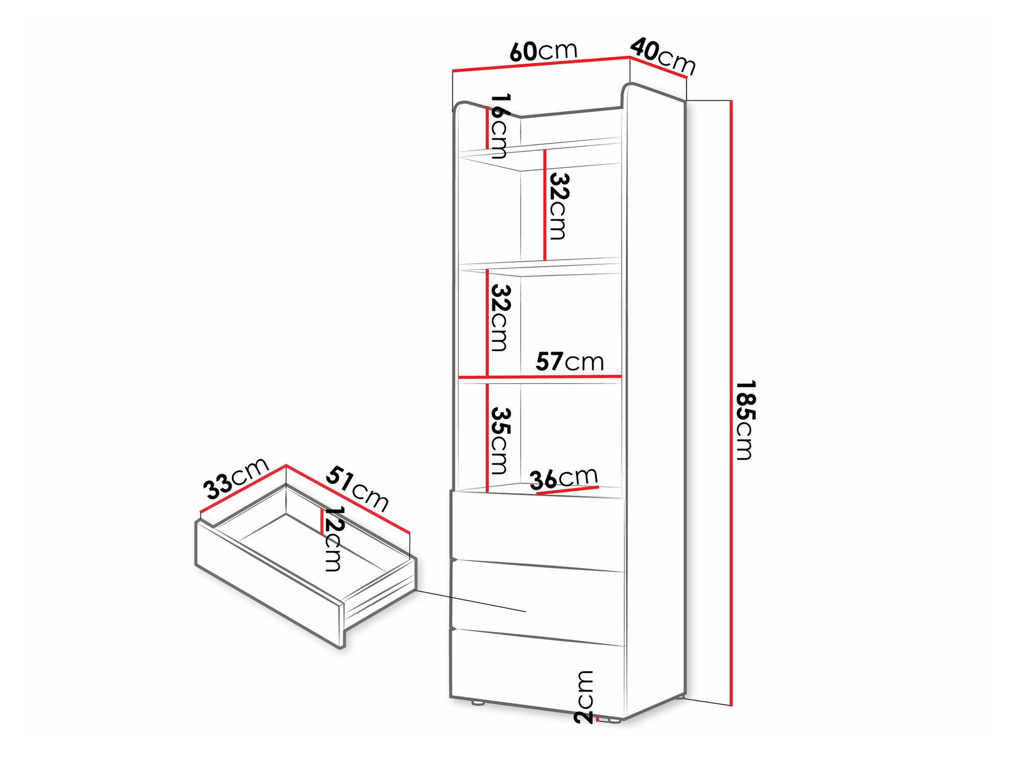 Reol Domcali 104 (Grå + Egetræ)