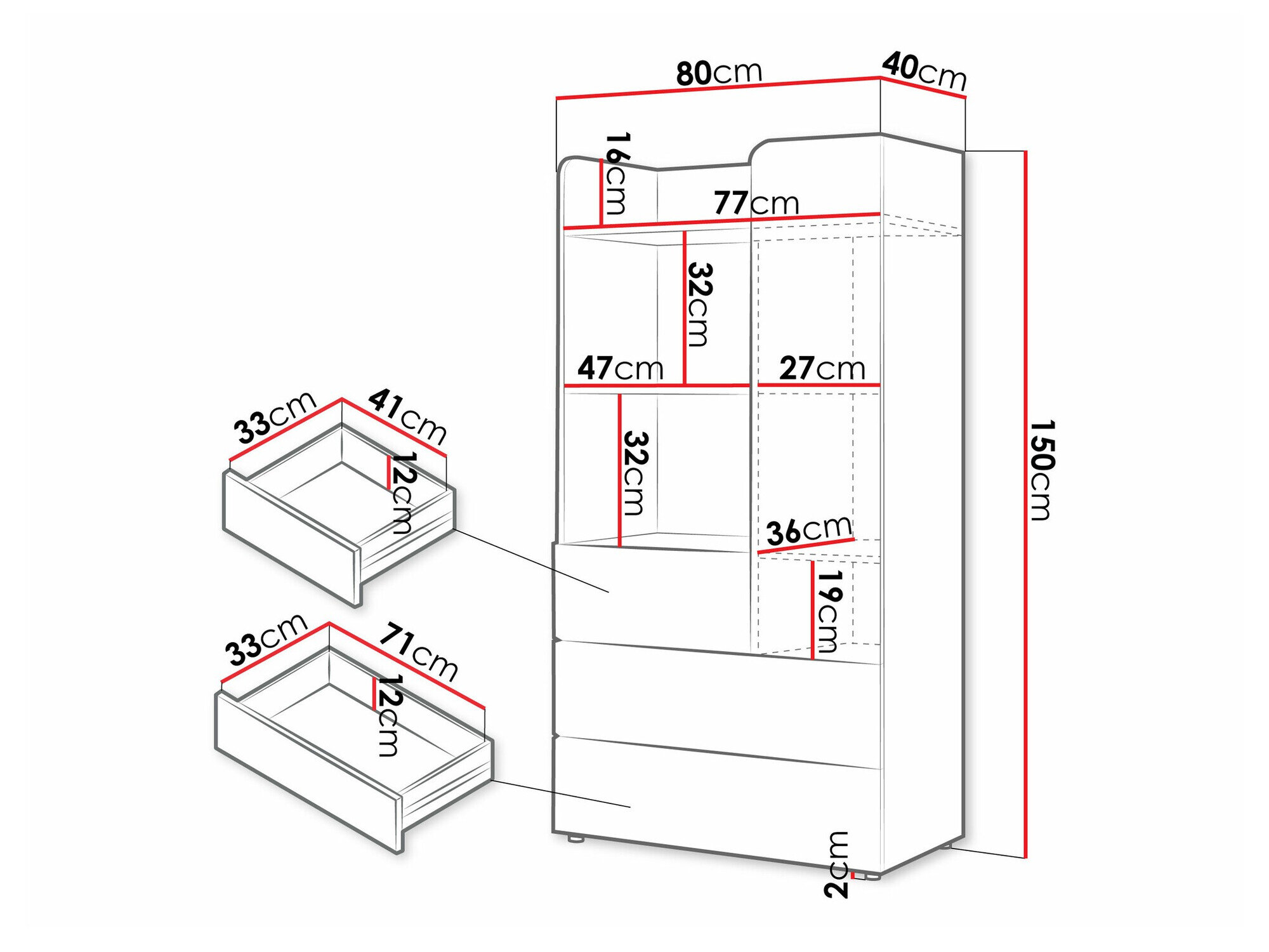 Reol Domcali 105 (Beige + Egetræ)