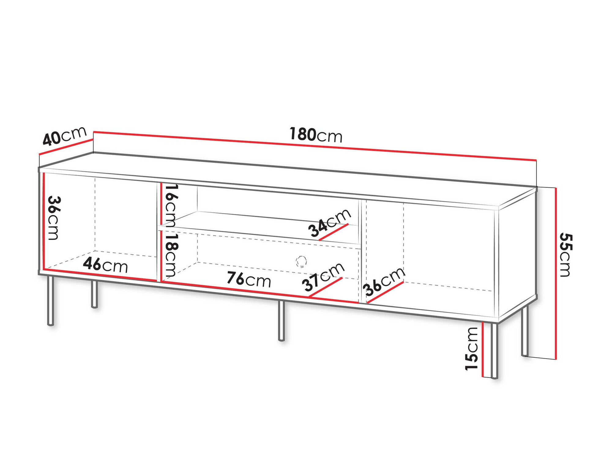 TV-bord Tolete 105 (Beige)