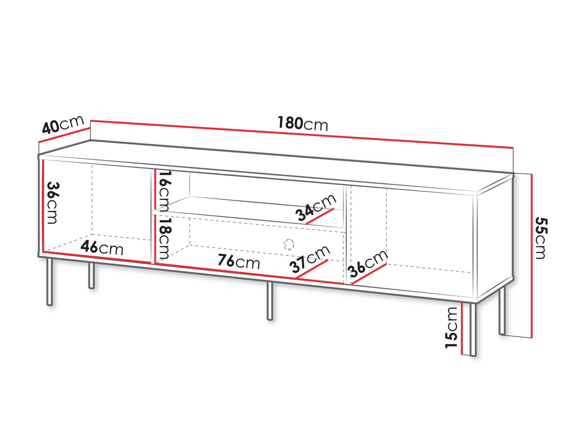 TV-bord Tolete 105 (Grøn)