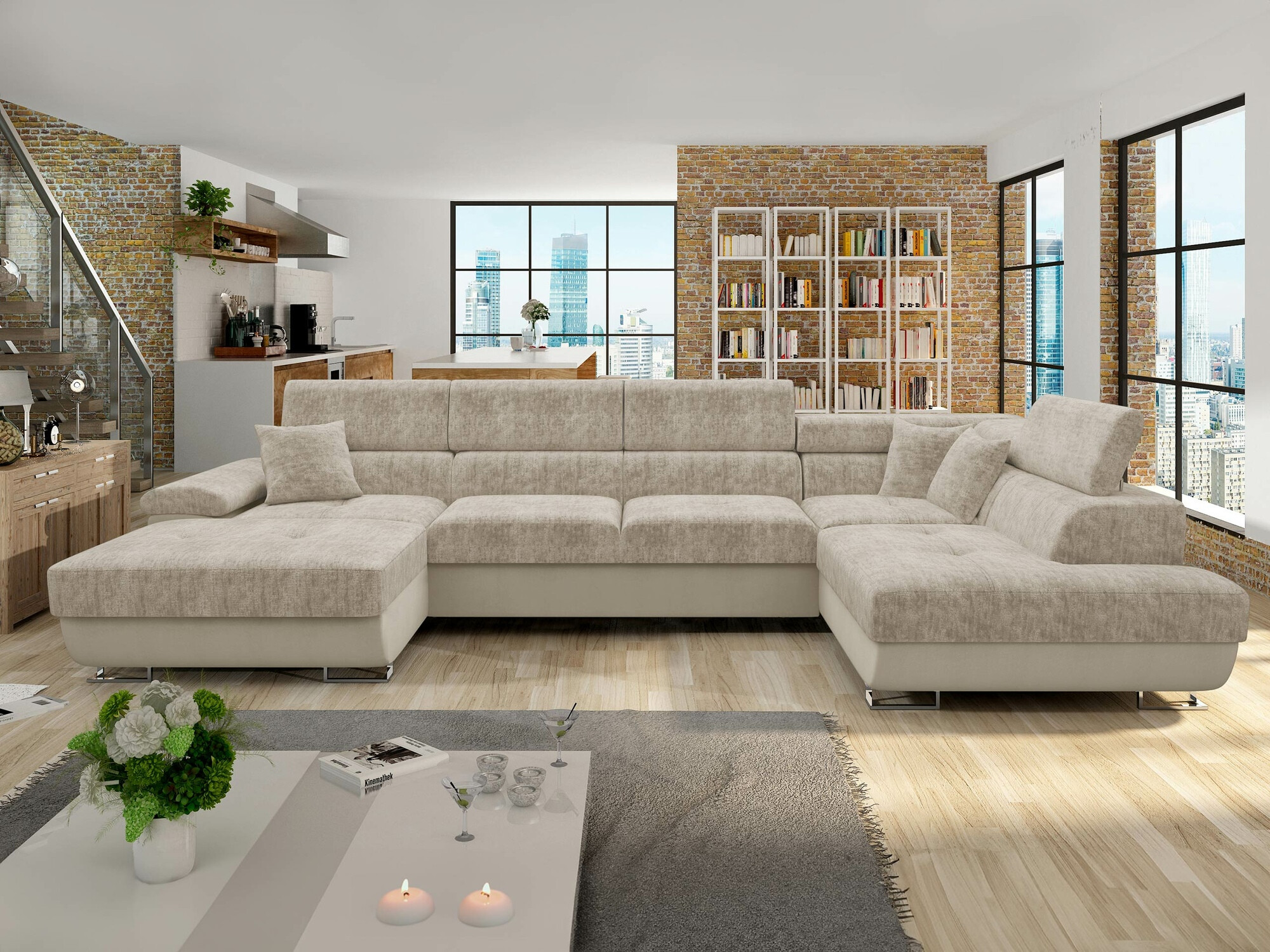 Hjørnesofa Comfivo Ruta VI (Venus Velvet 2927 + Miu 2041)