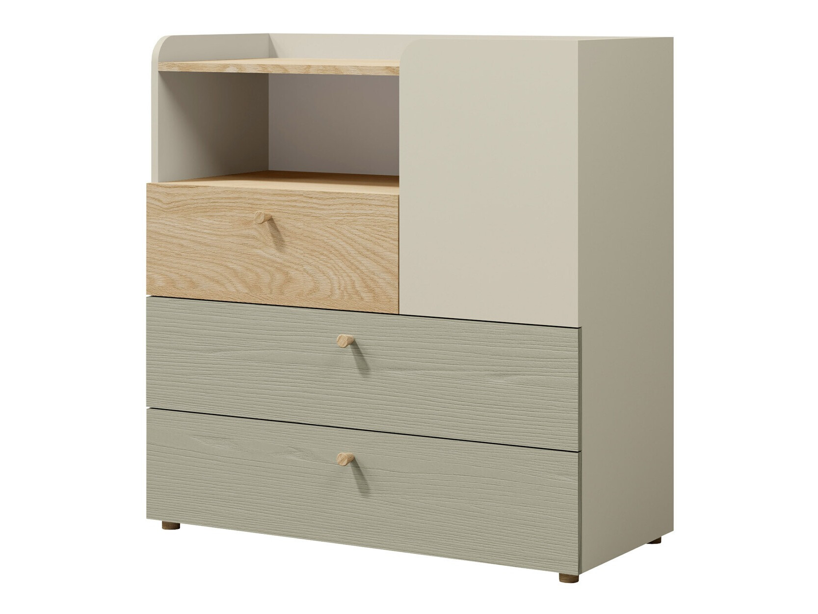 Kommode Domcali 109 (Grå + Egetræ)