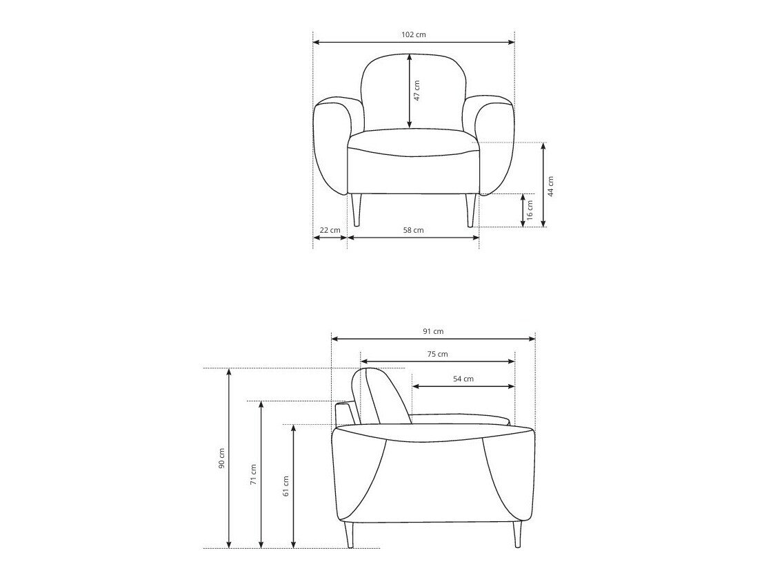 Lænestol Kingston 144 (Perfect Harmony 01)