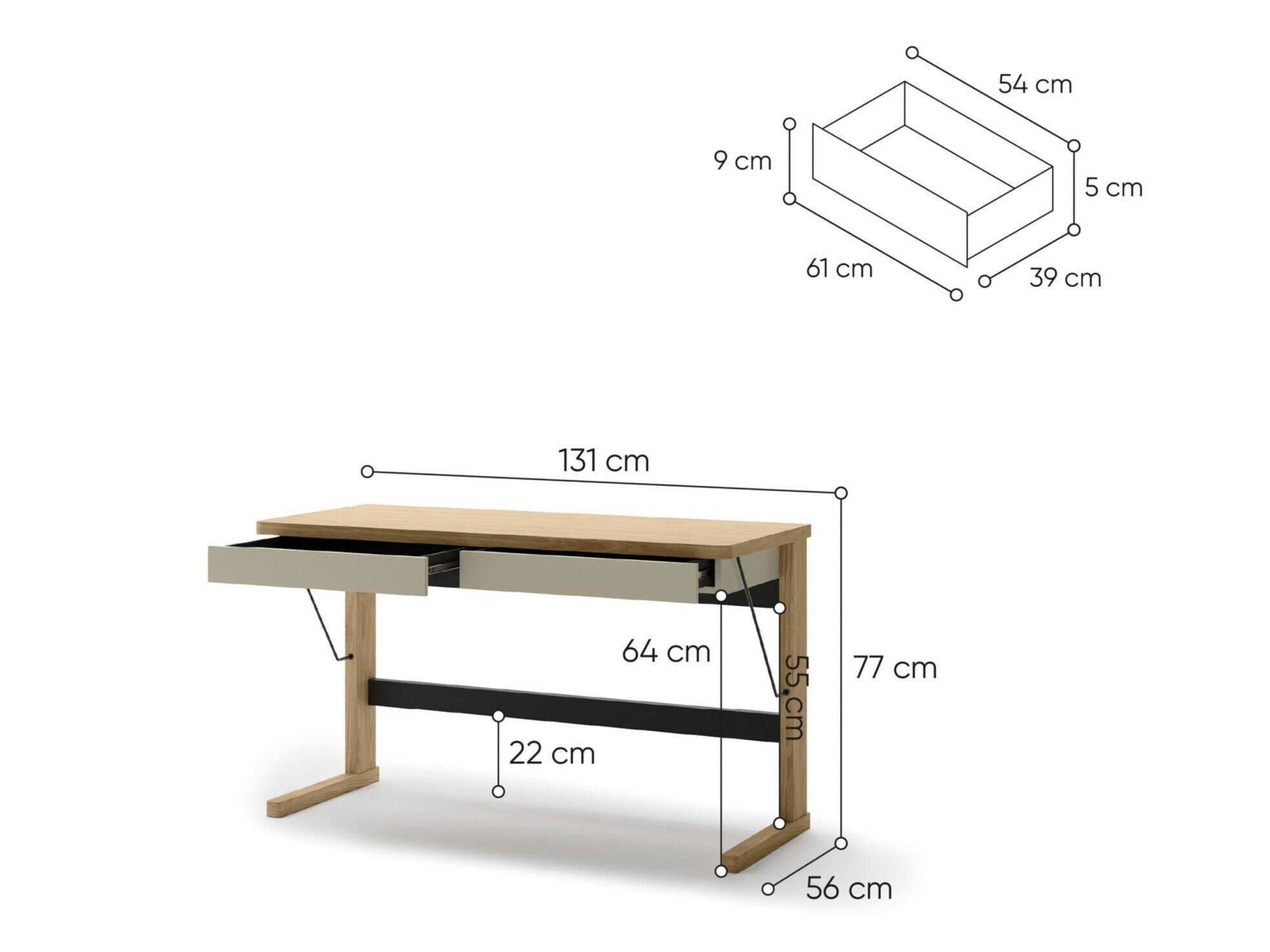 Skrivebord Feleliu 105