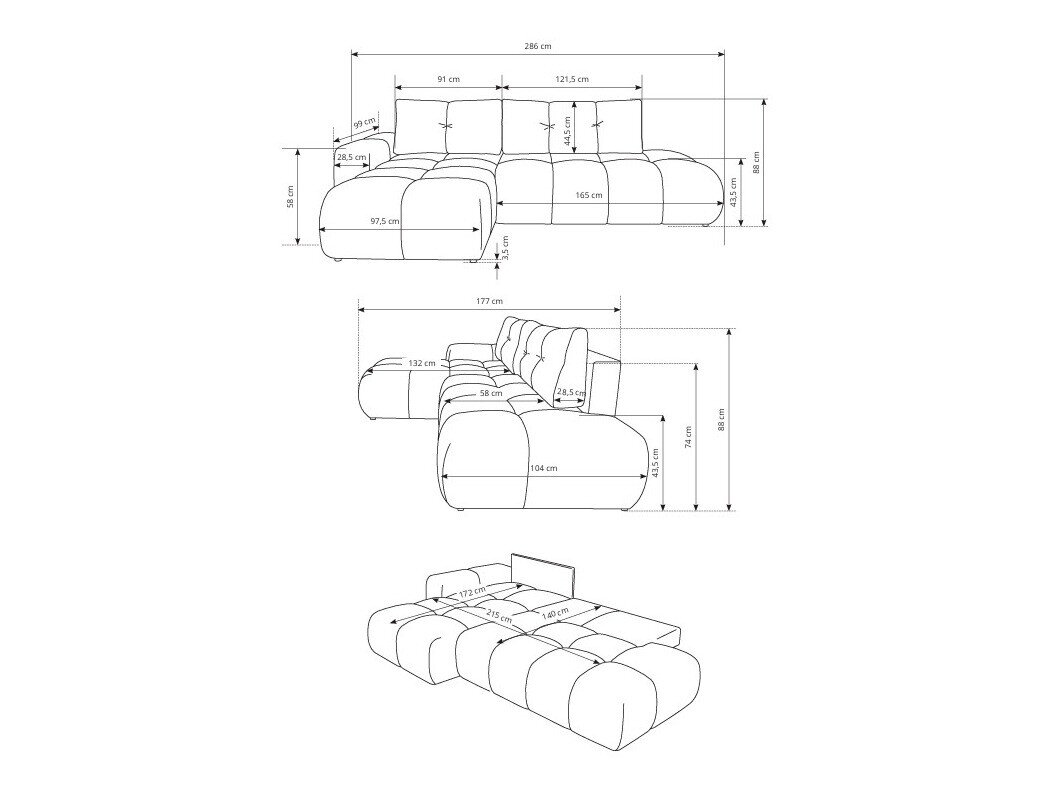 Hjørnesofa Kingston 156 (Curio 97)