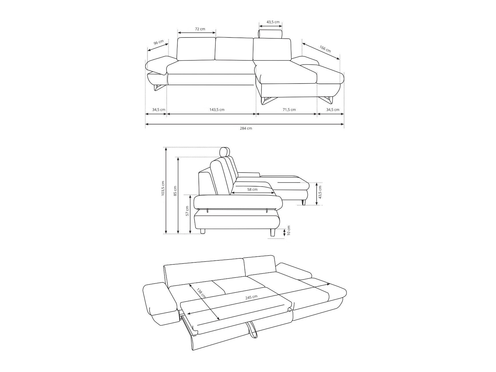 Hjørnesofa Kingston 161 (Avra 03)