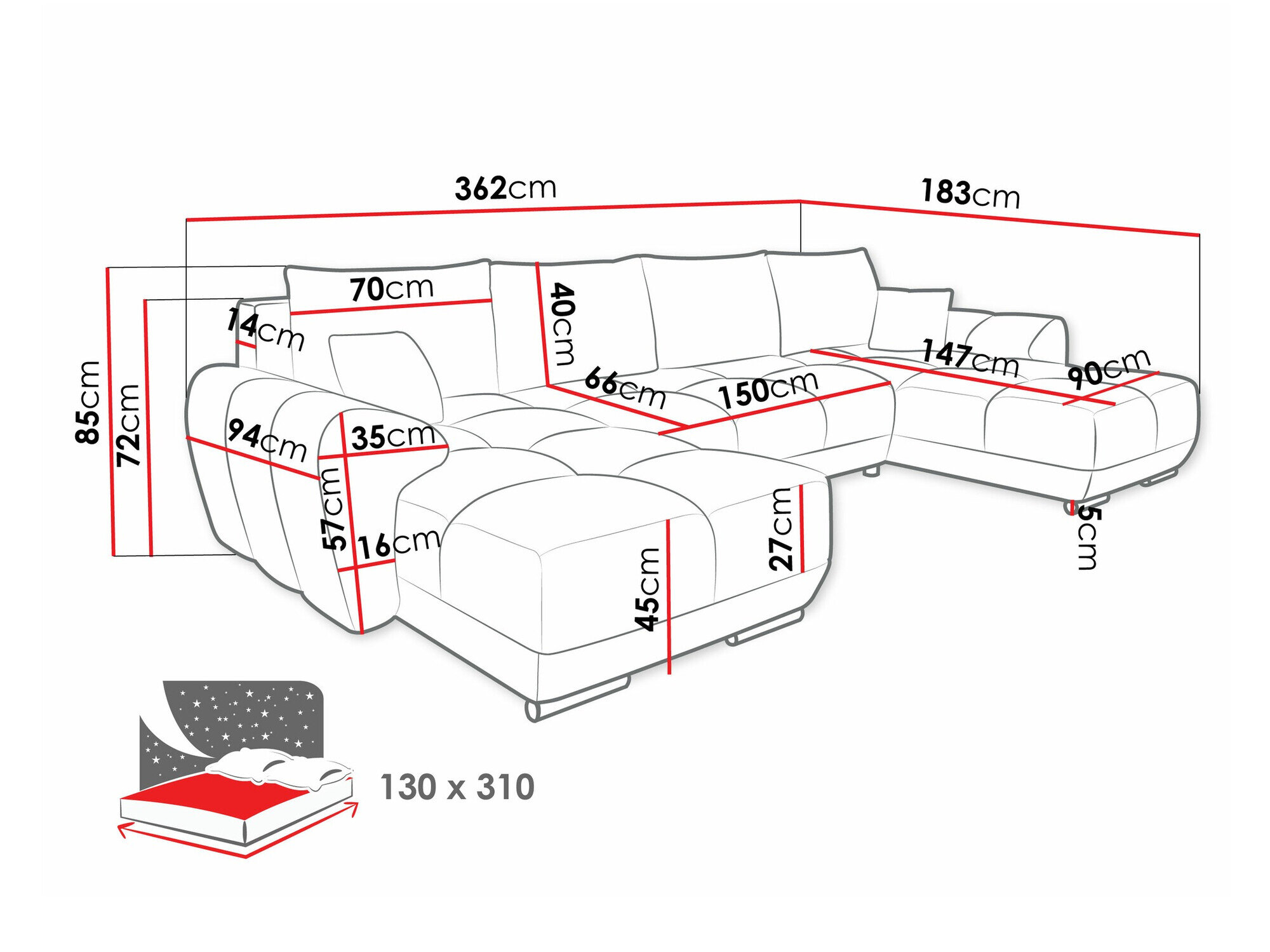 Hjørnesofa Camden 101 (Velo 621)