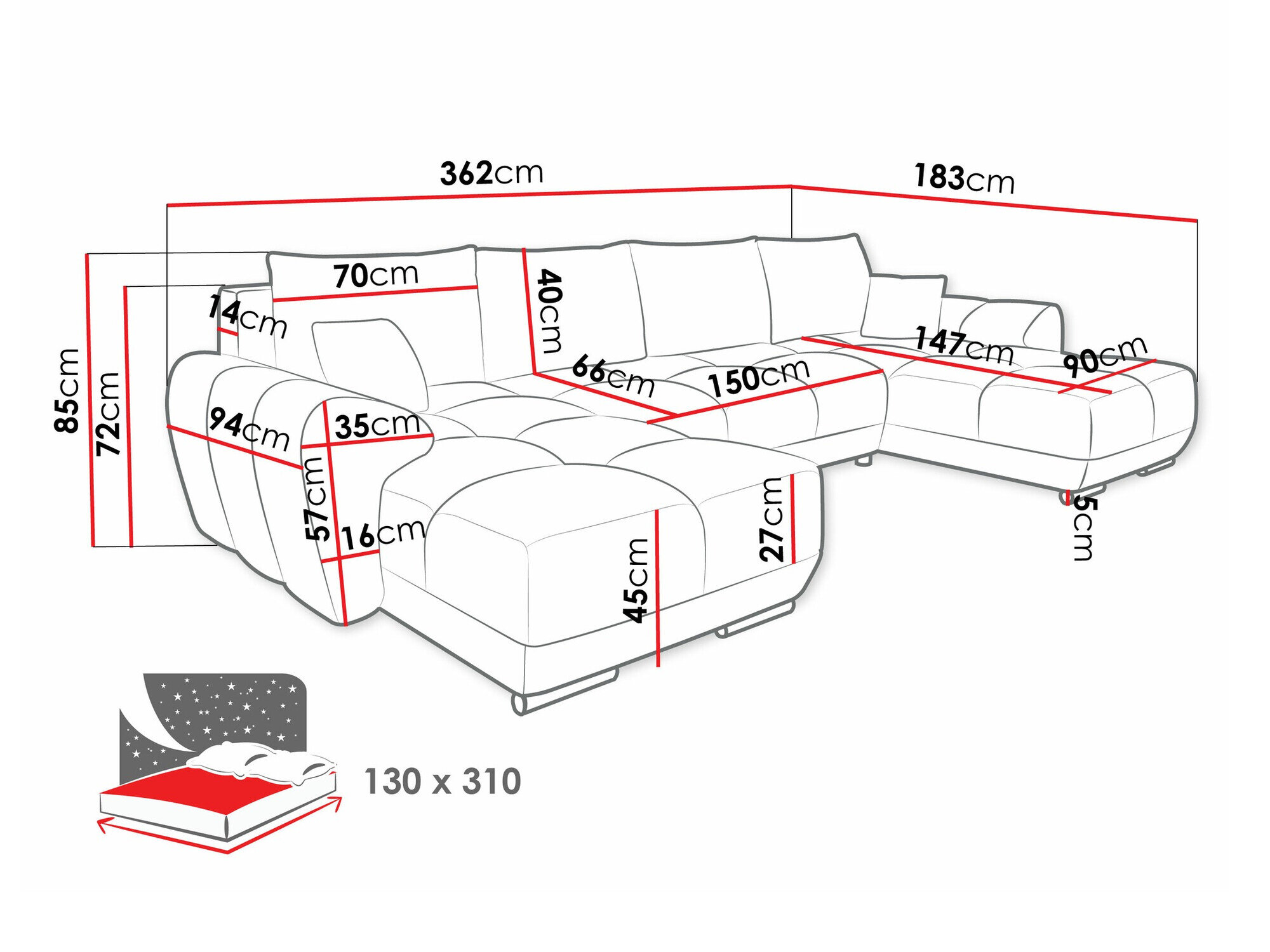 Hjørnesofa Camden 101 (Velo 623)
