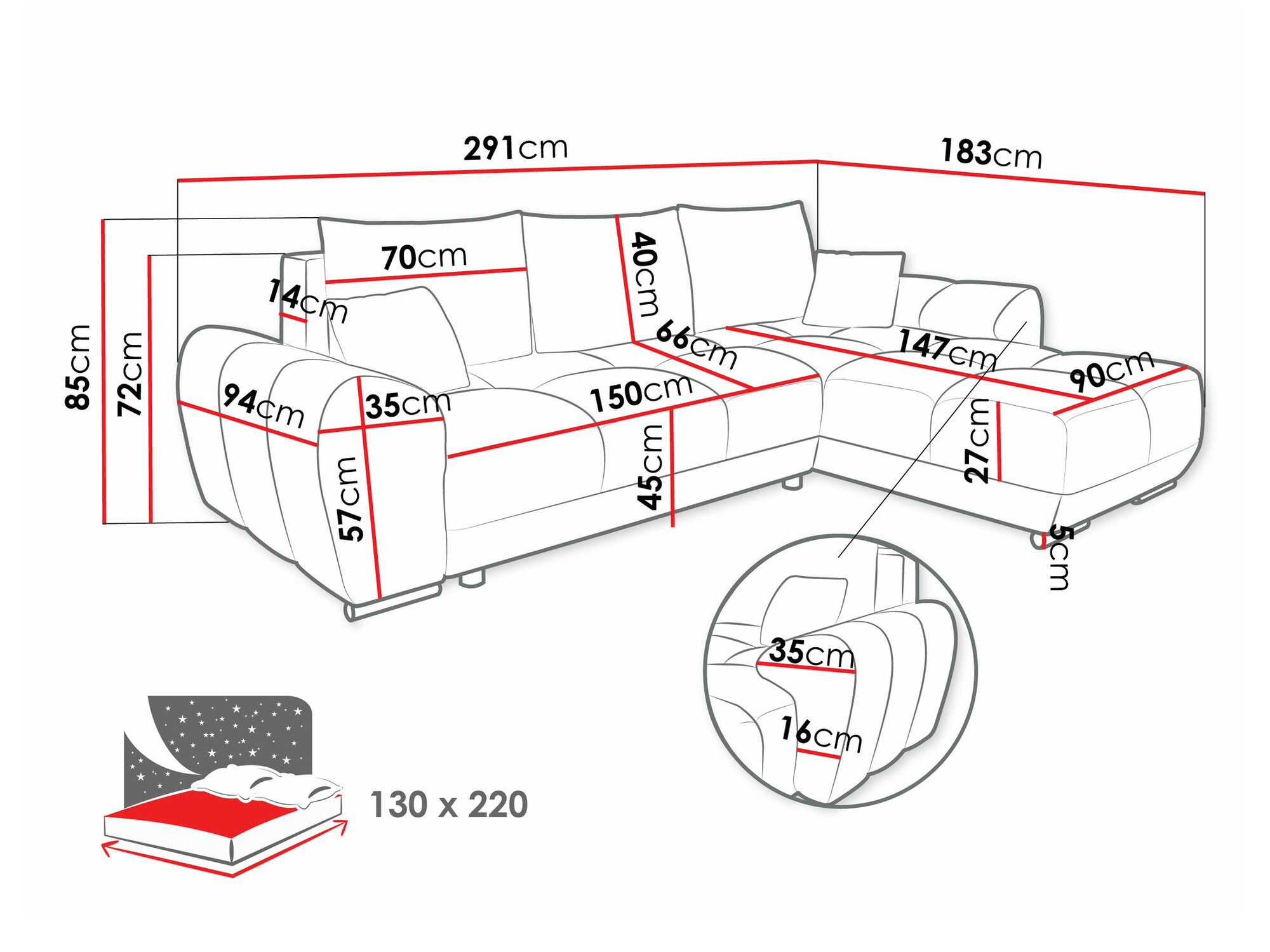 Hjørnesofa Signis (Velo 621)