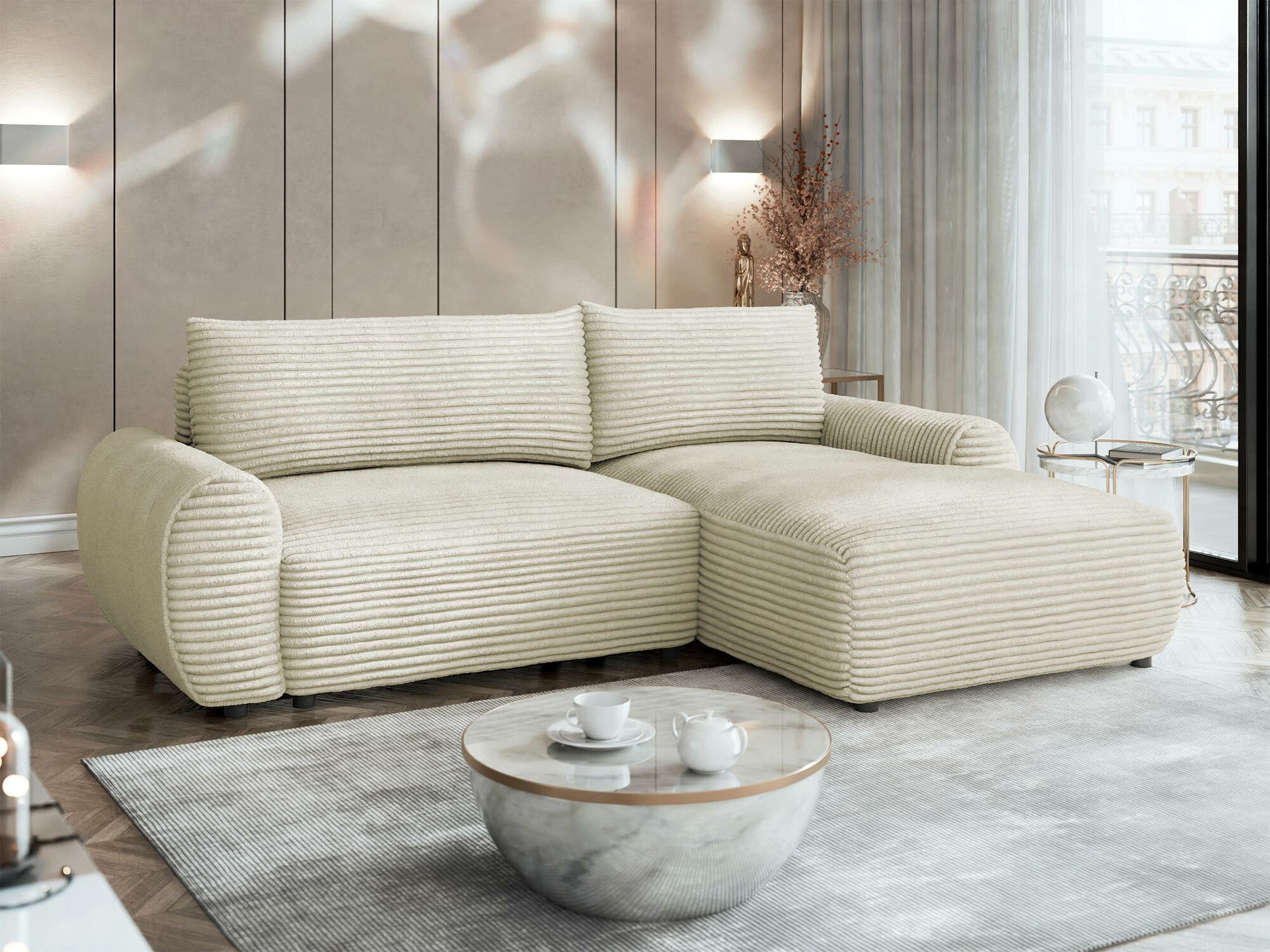 Hjørnesofa TrendyNest Strigina (Tilia 03)