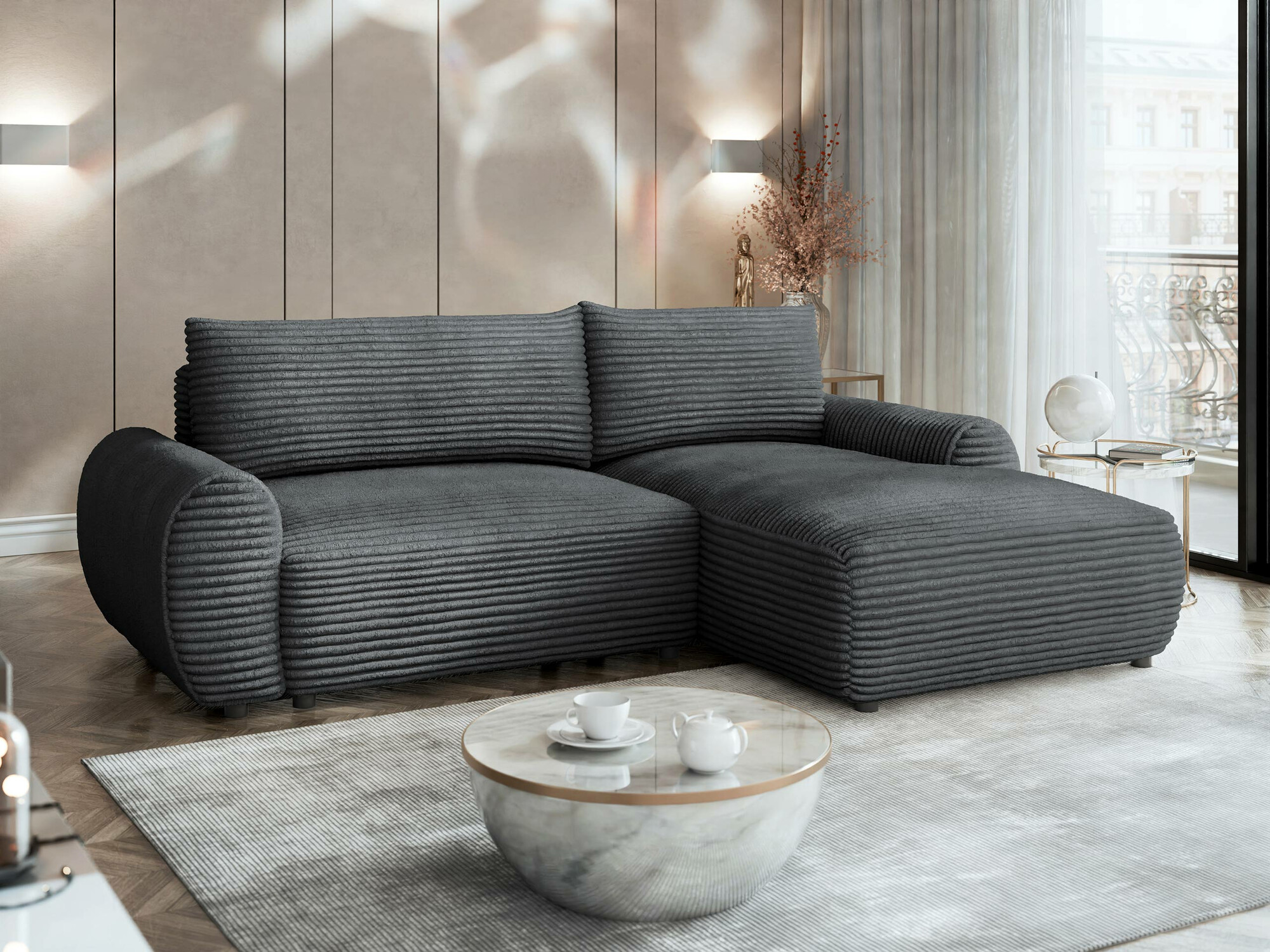 Hjørnesofa TrendyNest Strigina (Tilia 90)