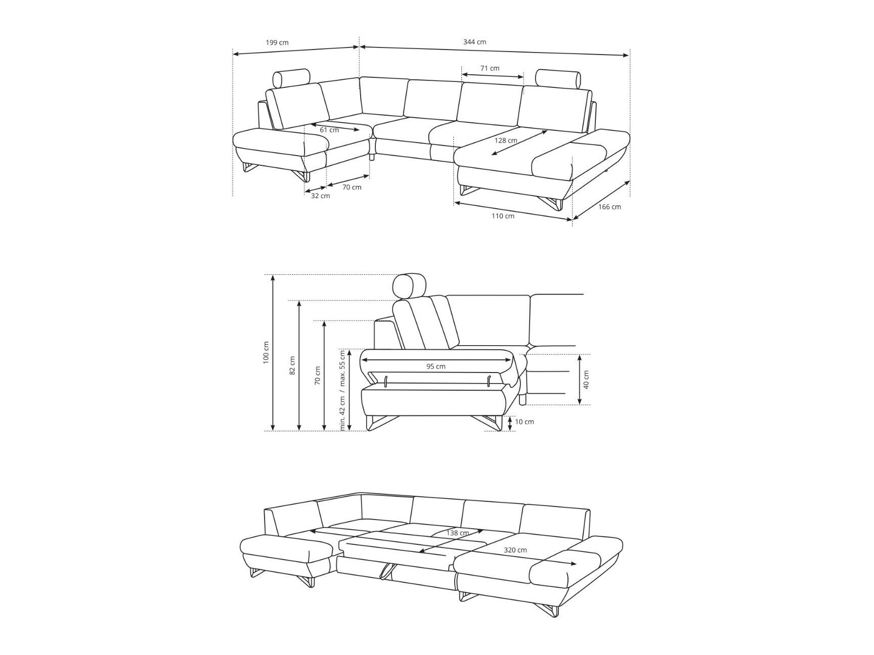 Hjørnesofa Kingston 169 (Avra 14)