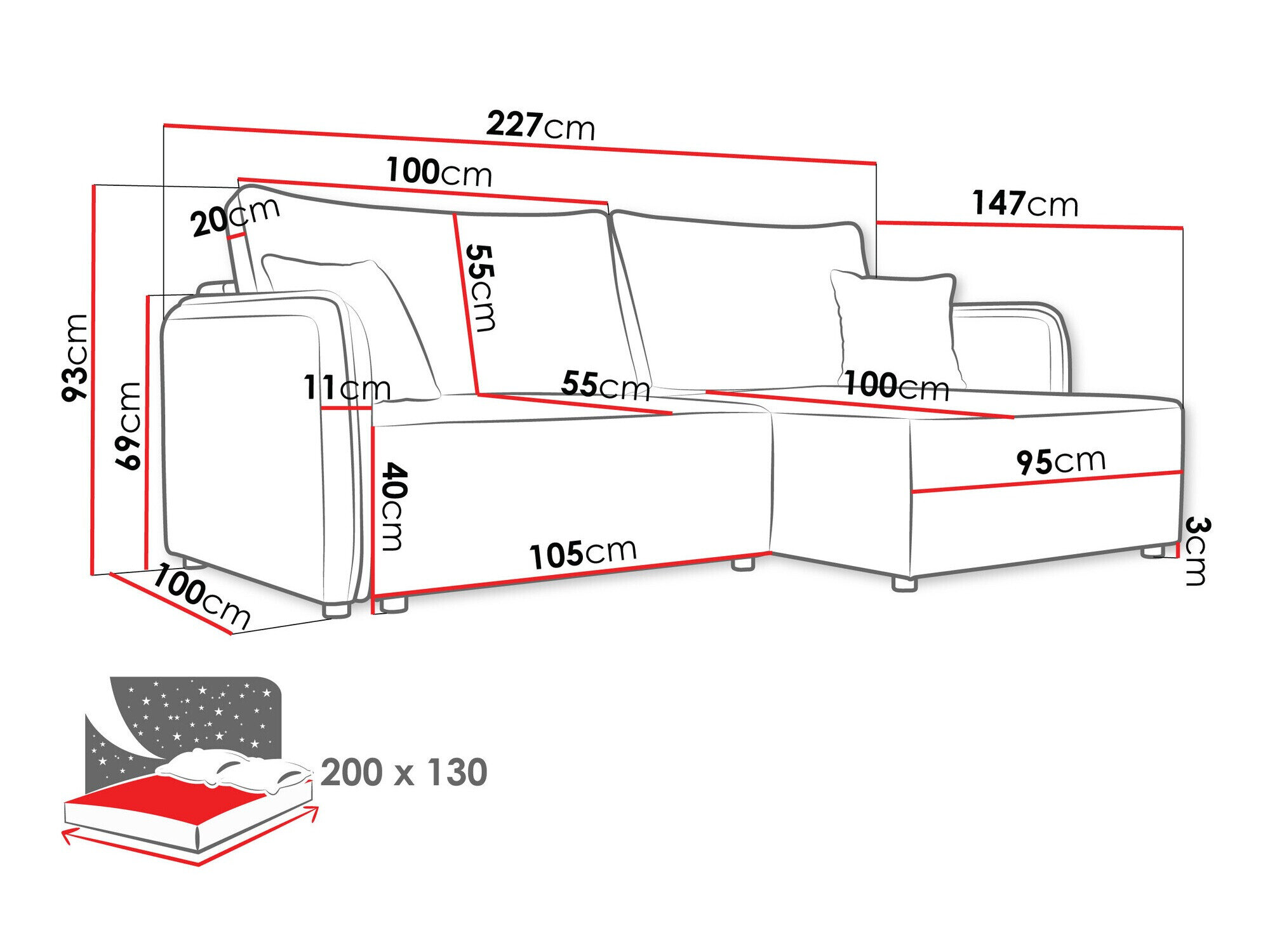 Hjørnesofa TrendyNest 111 (Velo 626)