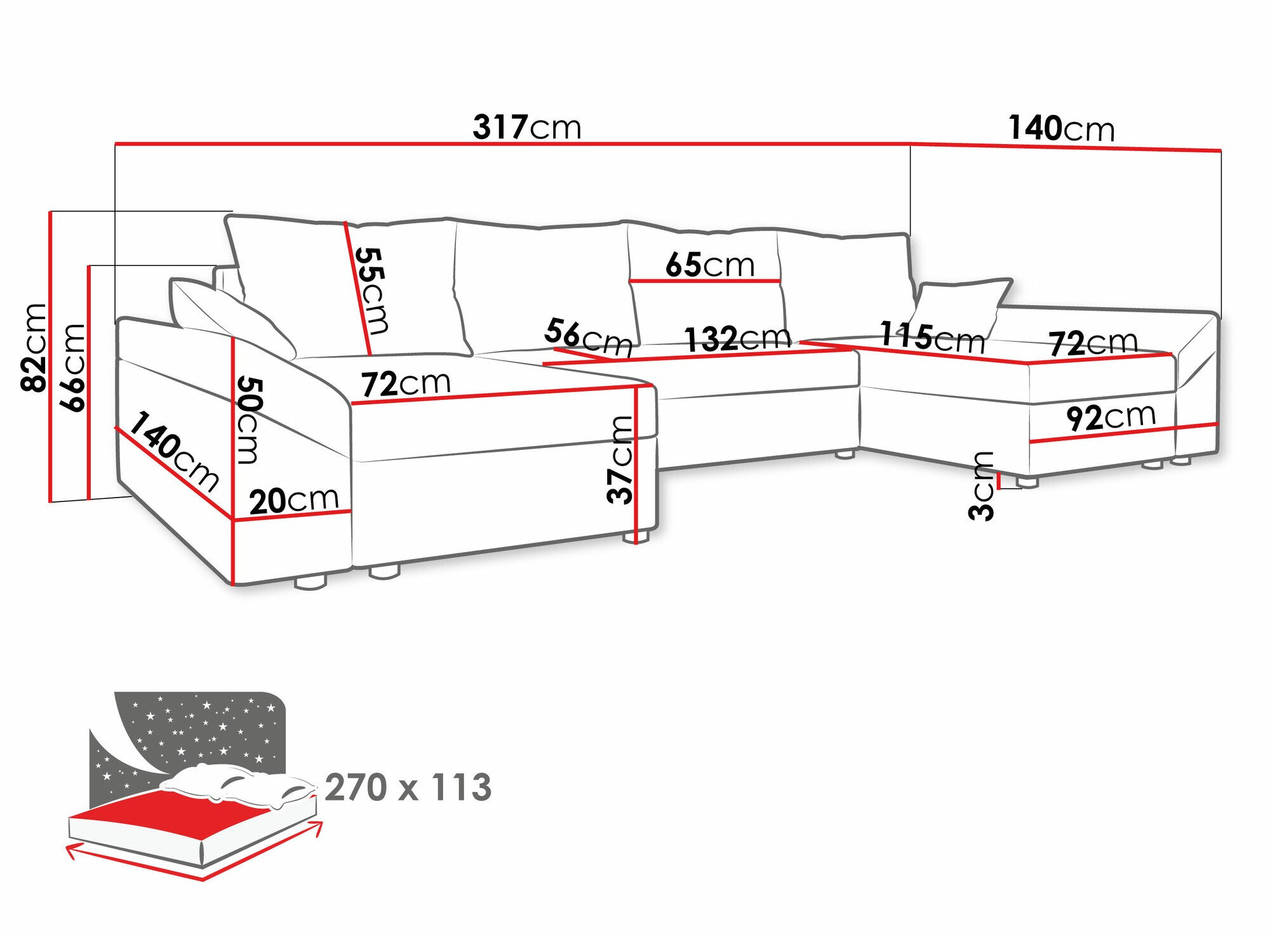 Hjørnesofa Memphis 105 (Alova 46 + Alova 04)