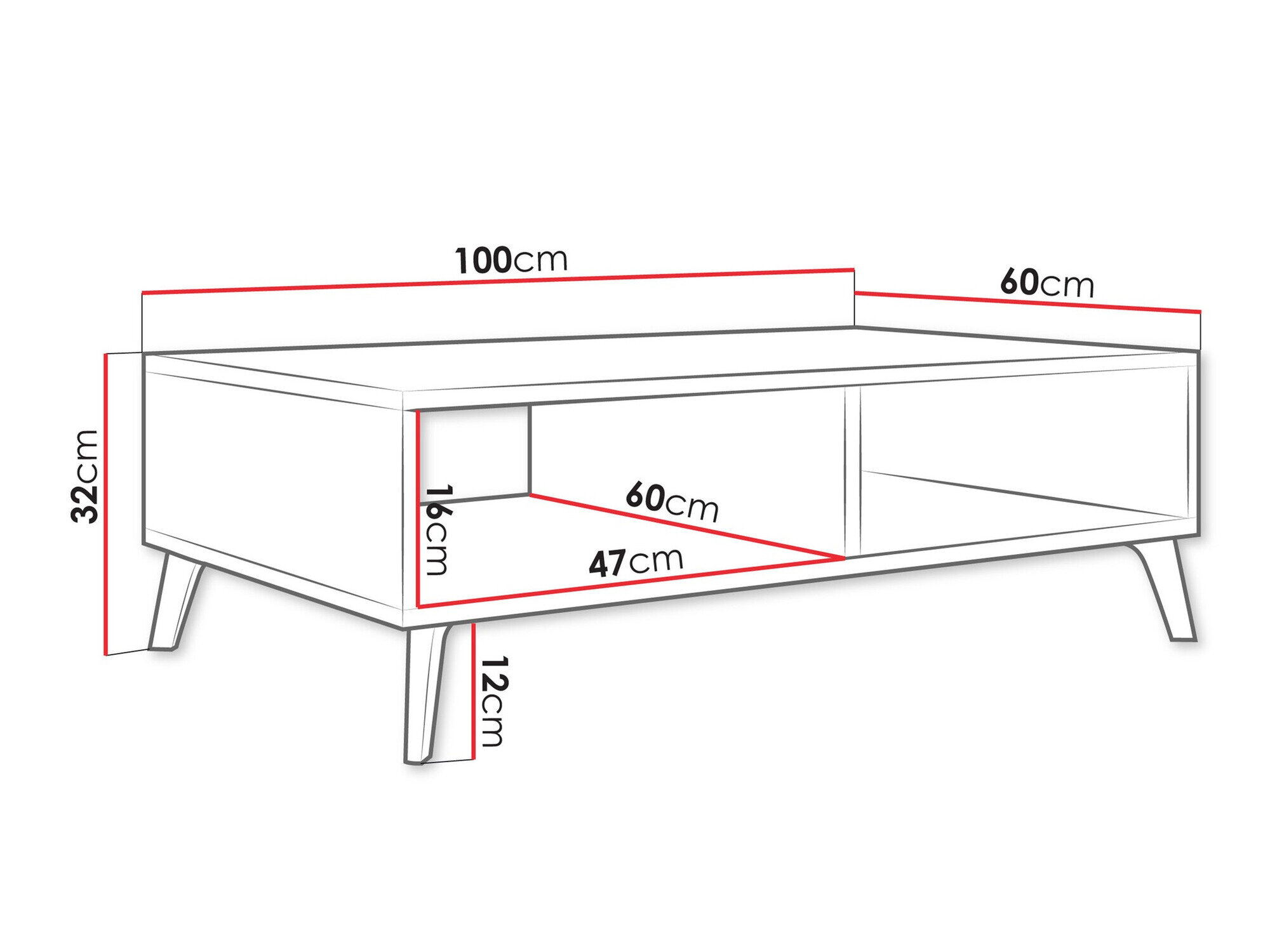 Sofabord Comfivo Teslomo 114 (Hvid)