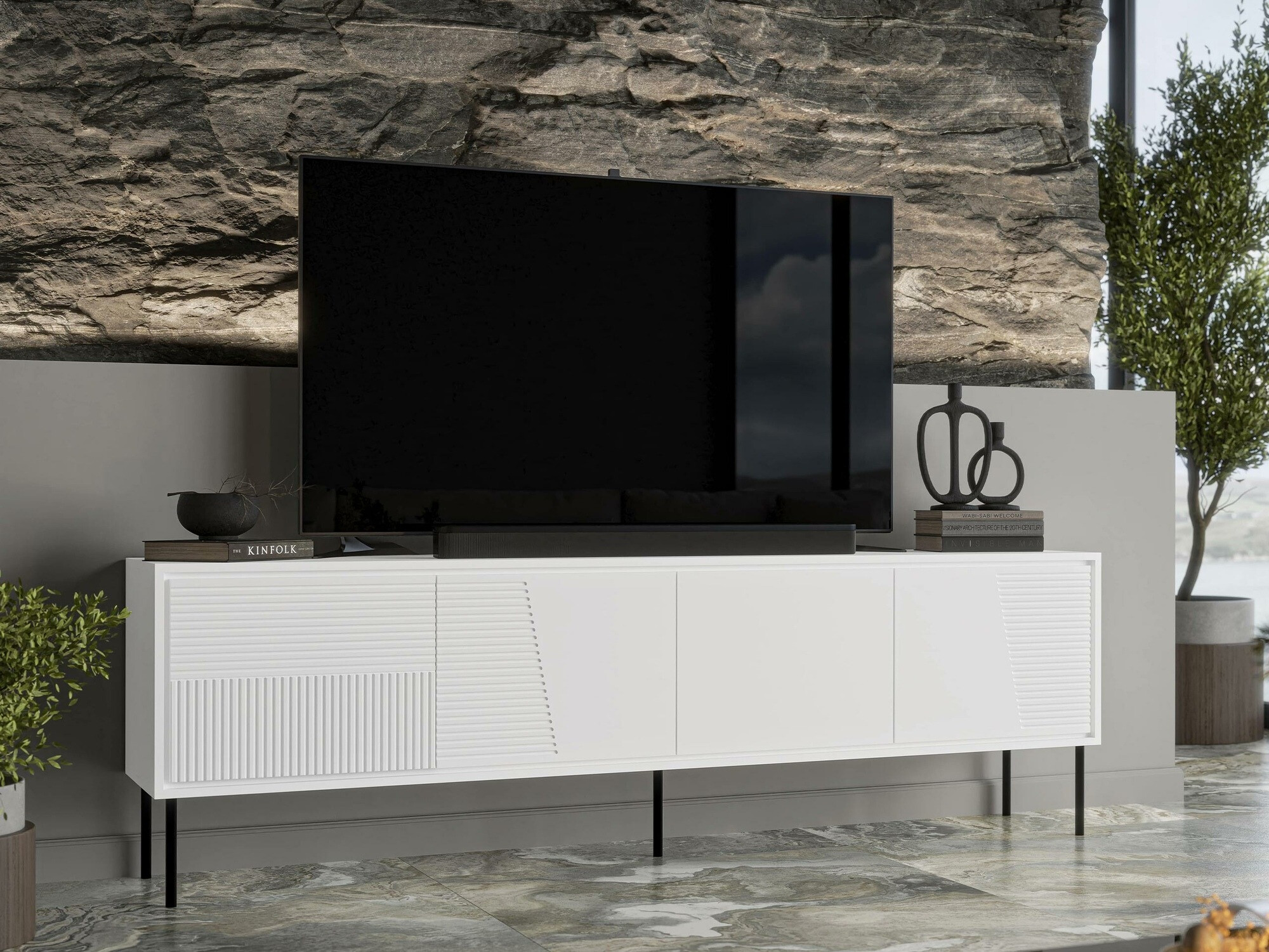 TV-bord Charlotte 209 (Hvid)