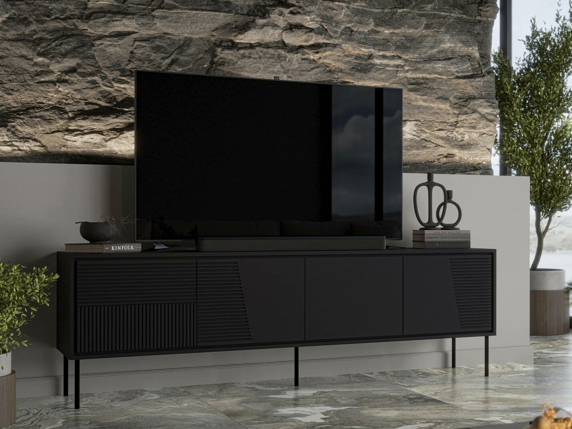 TV-bord Charlotte 209 (Sort)