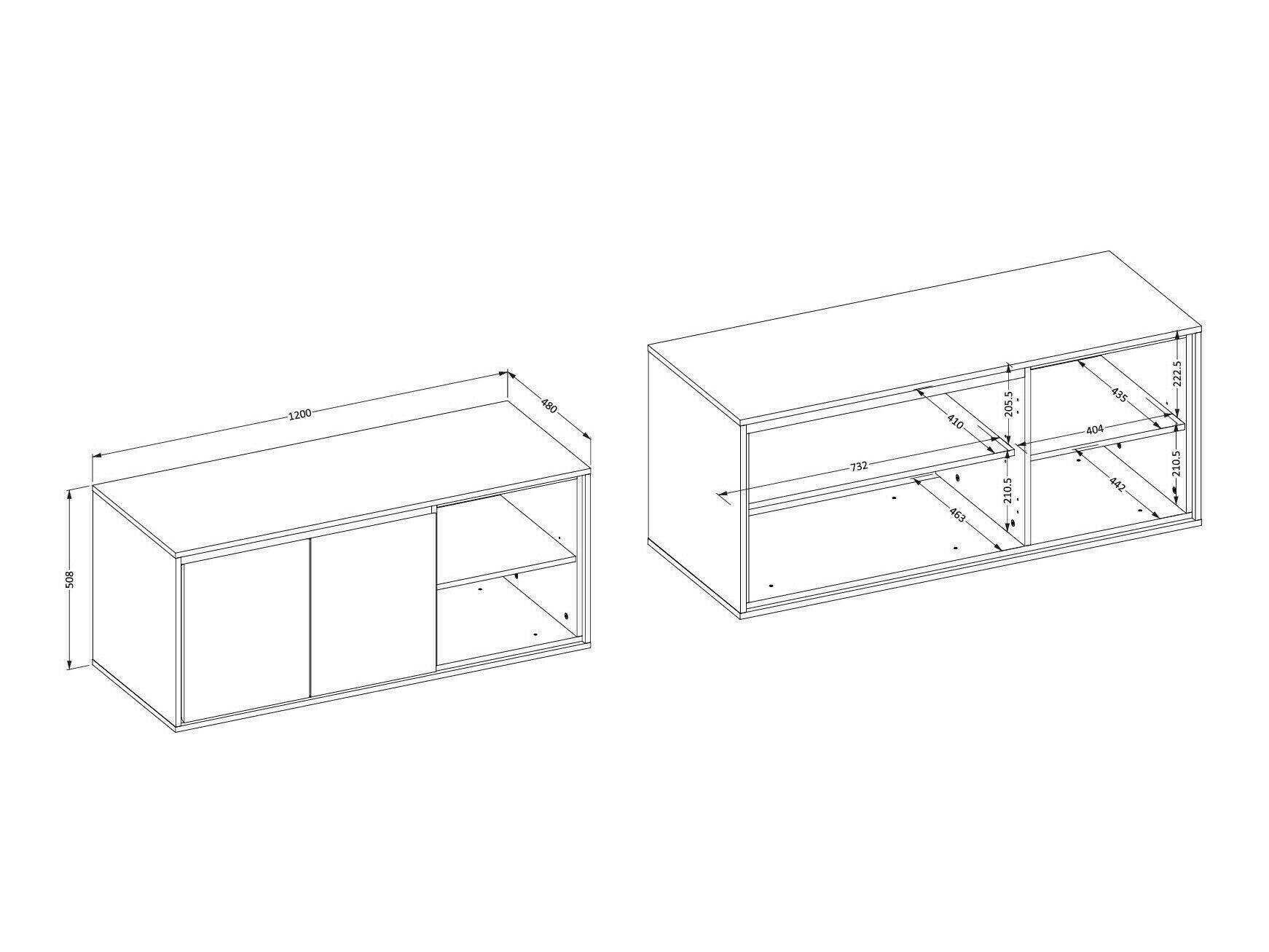 Vægmonteret badeværelsesskab Tecavu 104 (Congo)