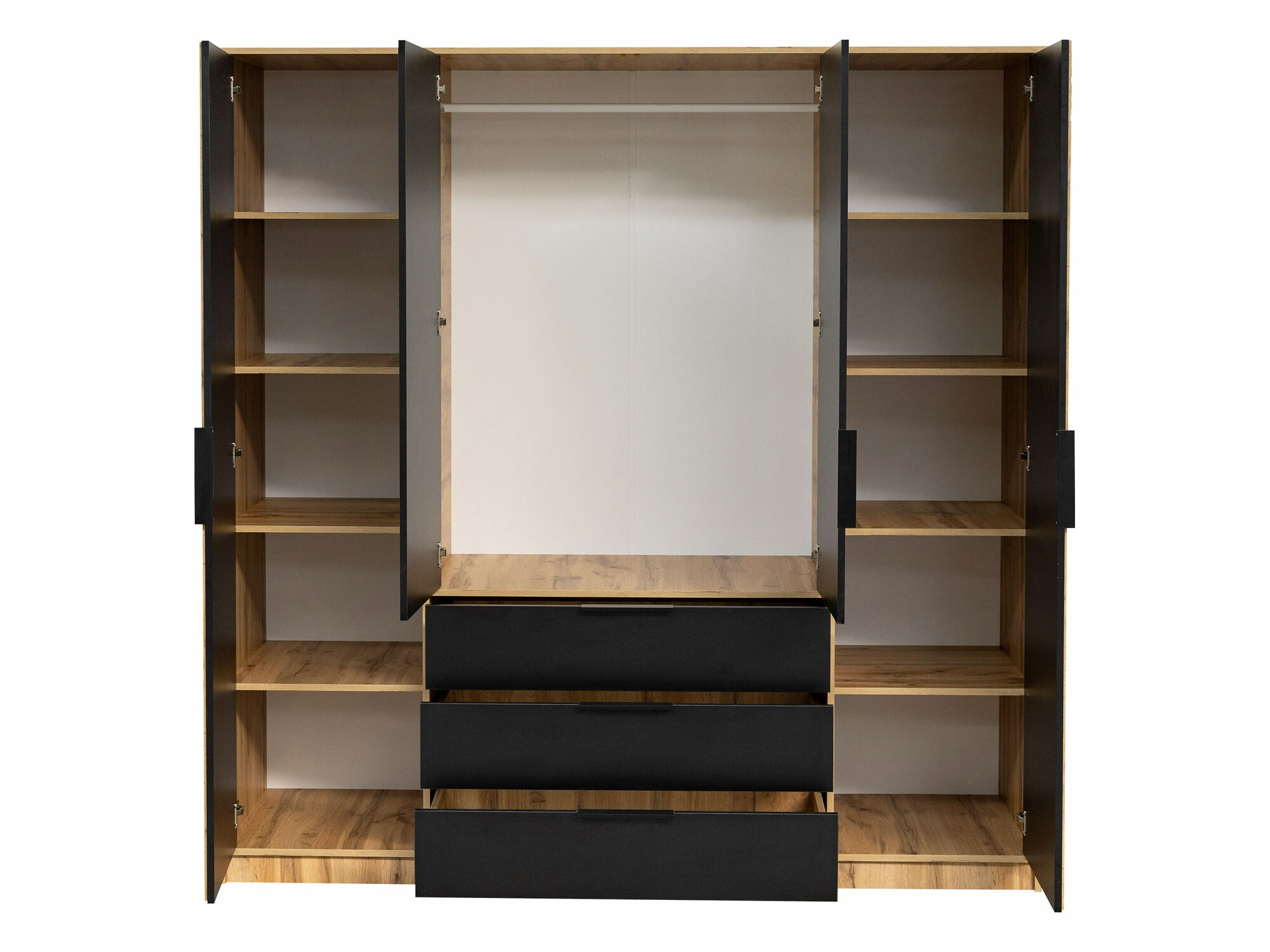 Garderobeskab Collis II (Hvid + Wotan eg)