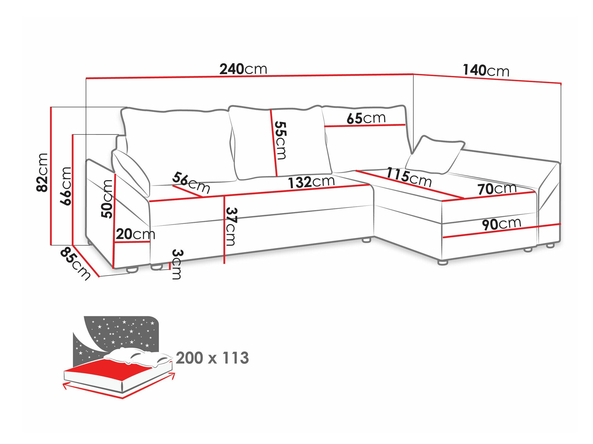 Hjørnesofa Memphis 104 (Poso 22)