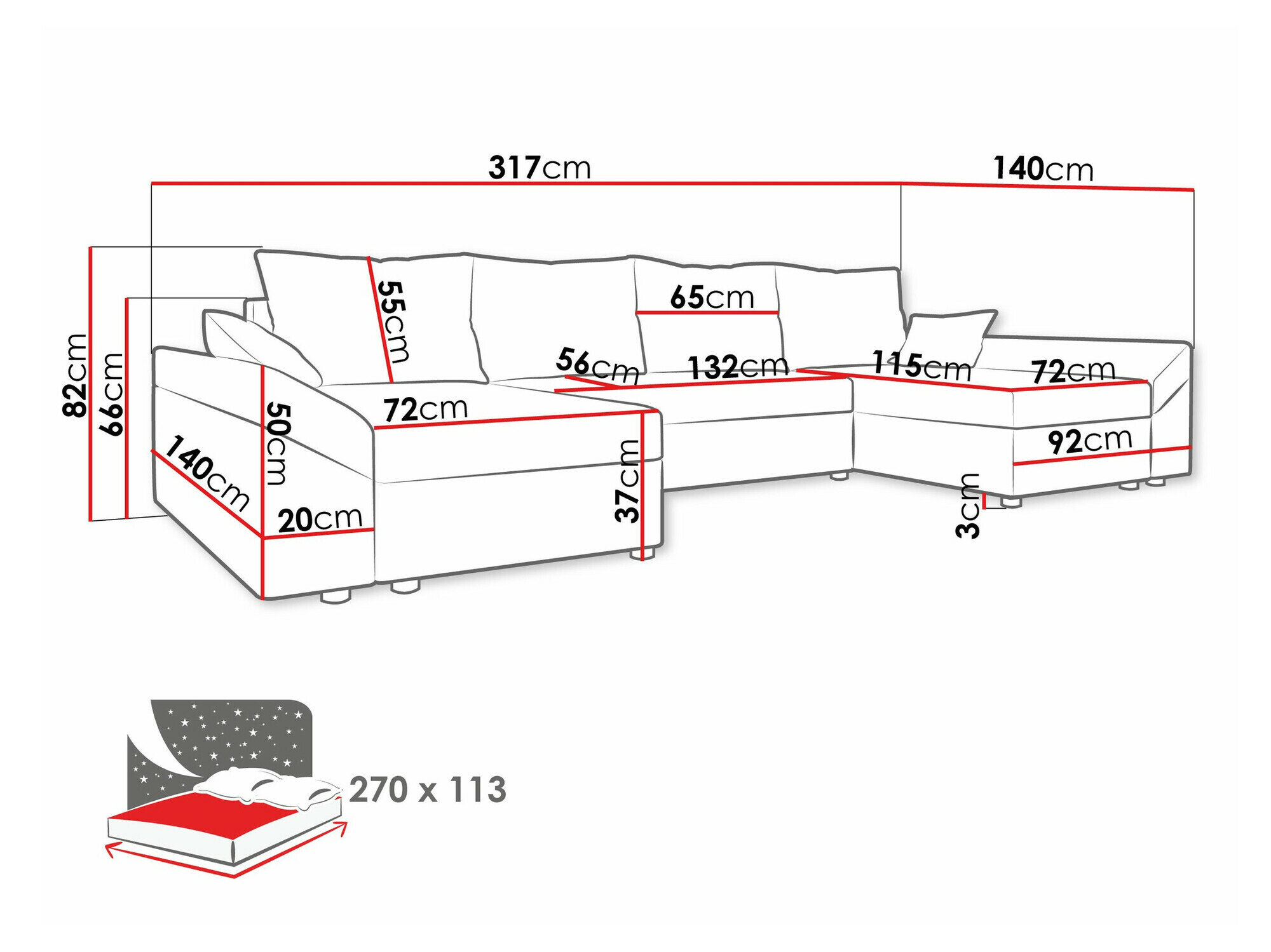 Hjørnesofa Memphis 131 (Kronos 07)