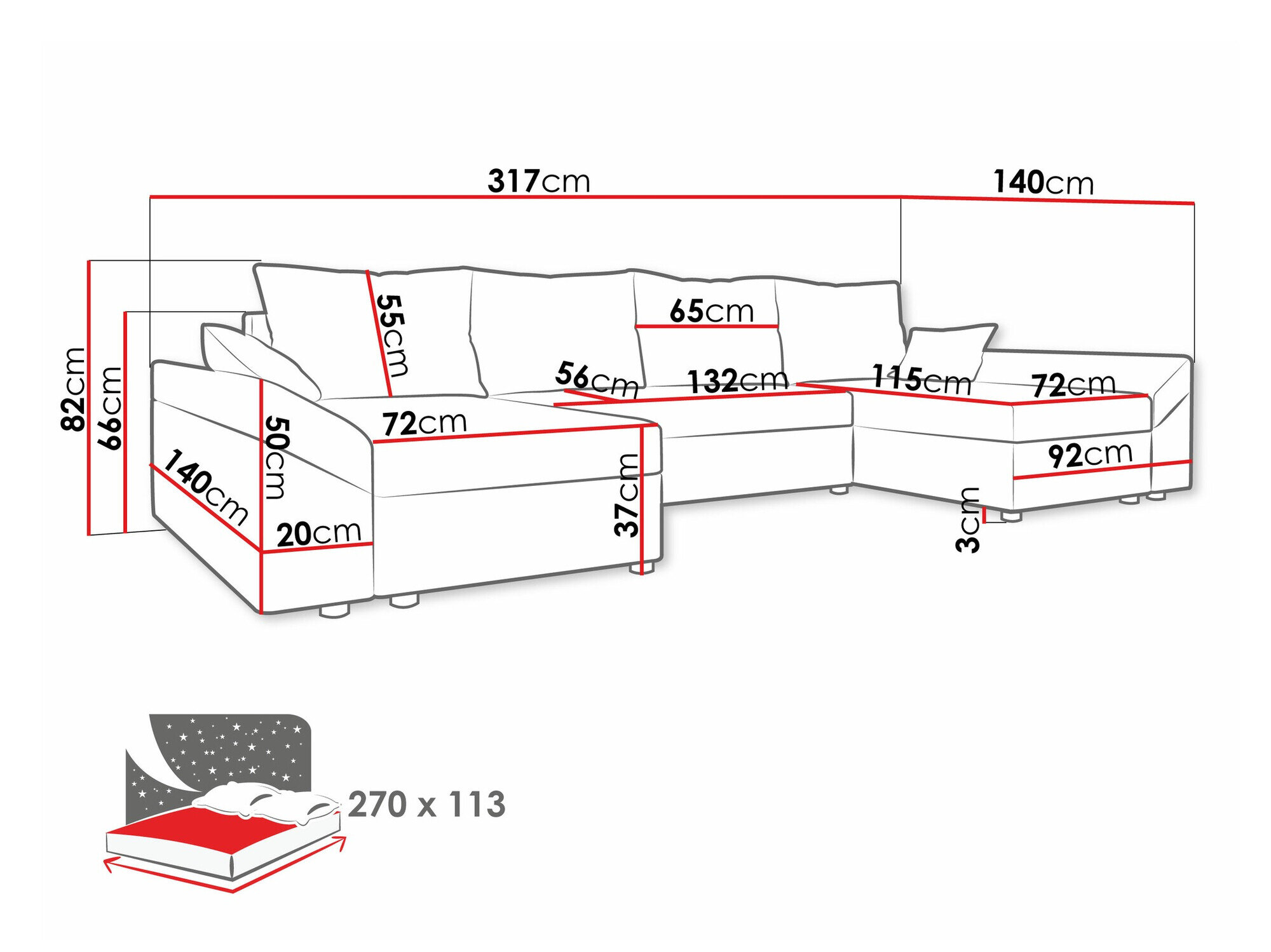 Hjørnesofa Memphis 131 (Paros 06 + Kronos 07)