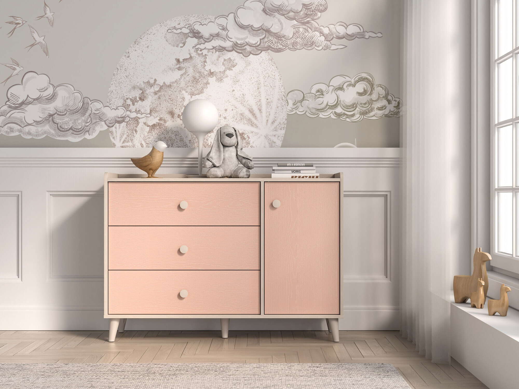 Kommode Tortoli 104 (Lyserød)