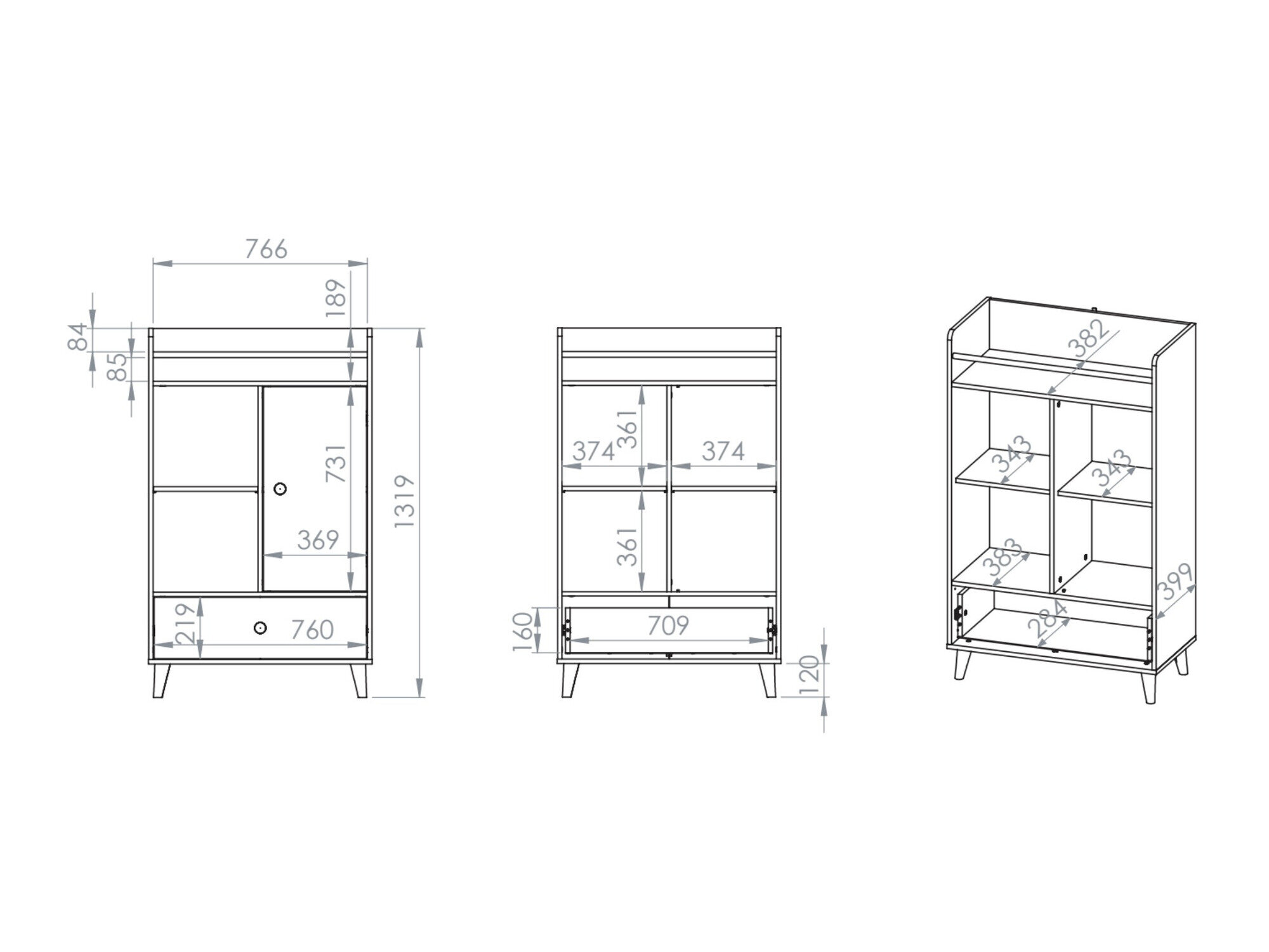 Skænk Tortoli 103 (Lyserød)