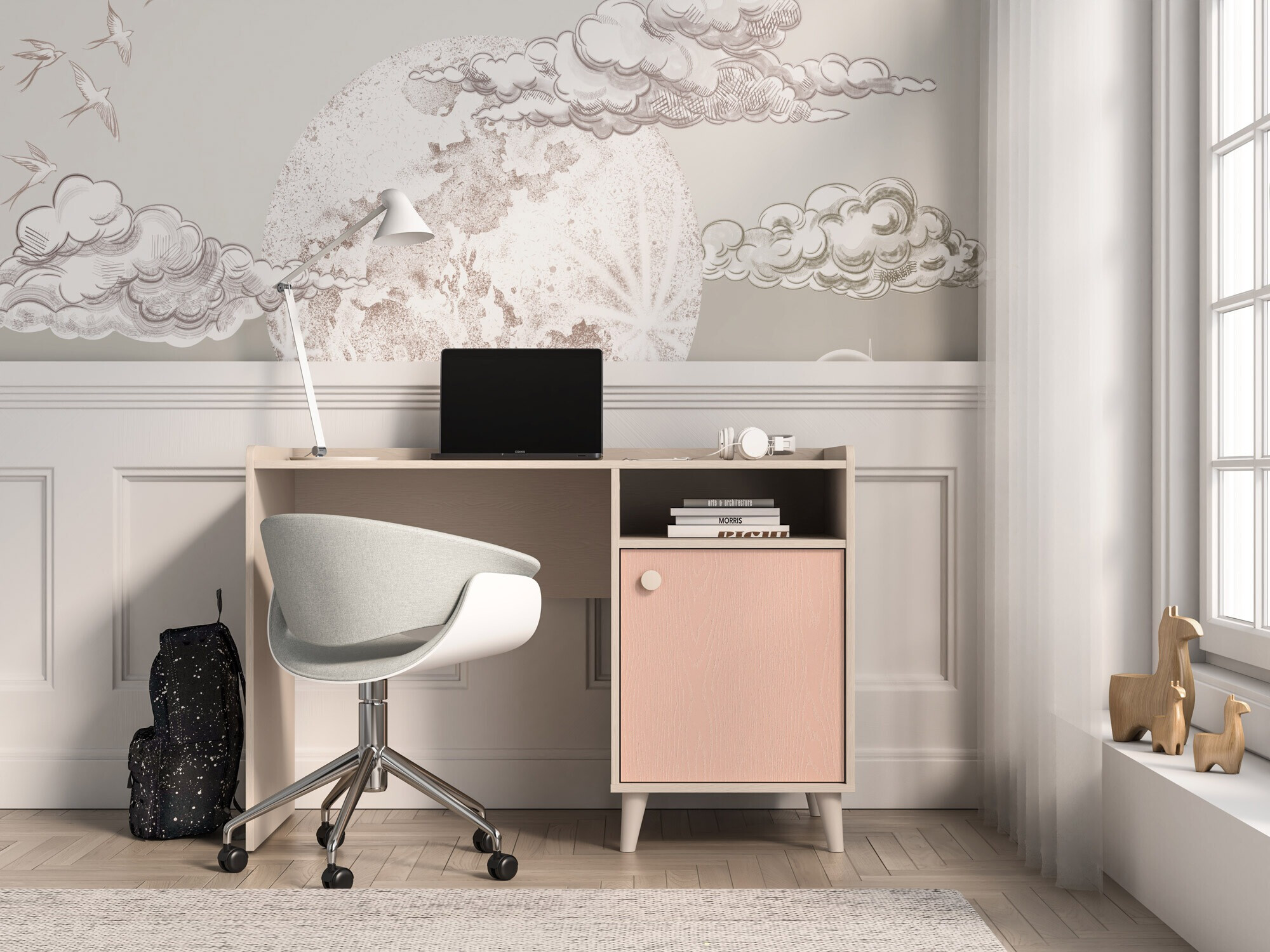 Skrivebord Tortoli 106 (Lyserød)