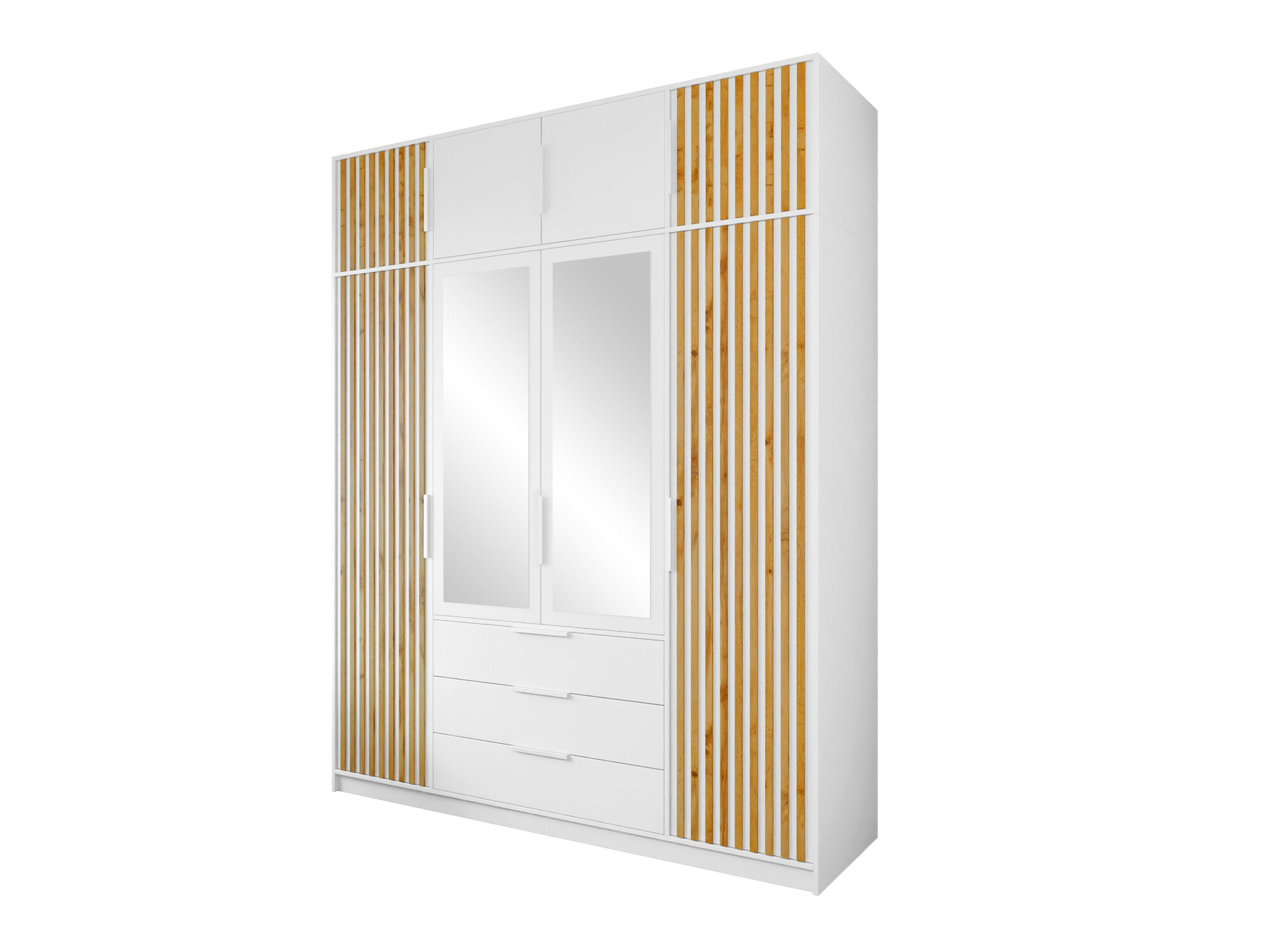 Garderobeskab Collis II (Hvid + Wotan eg)