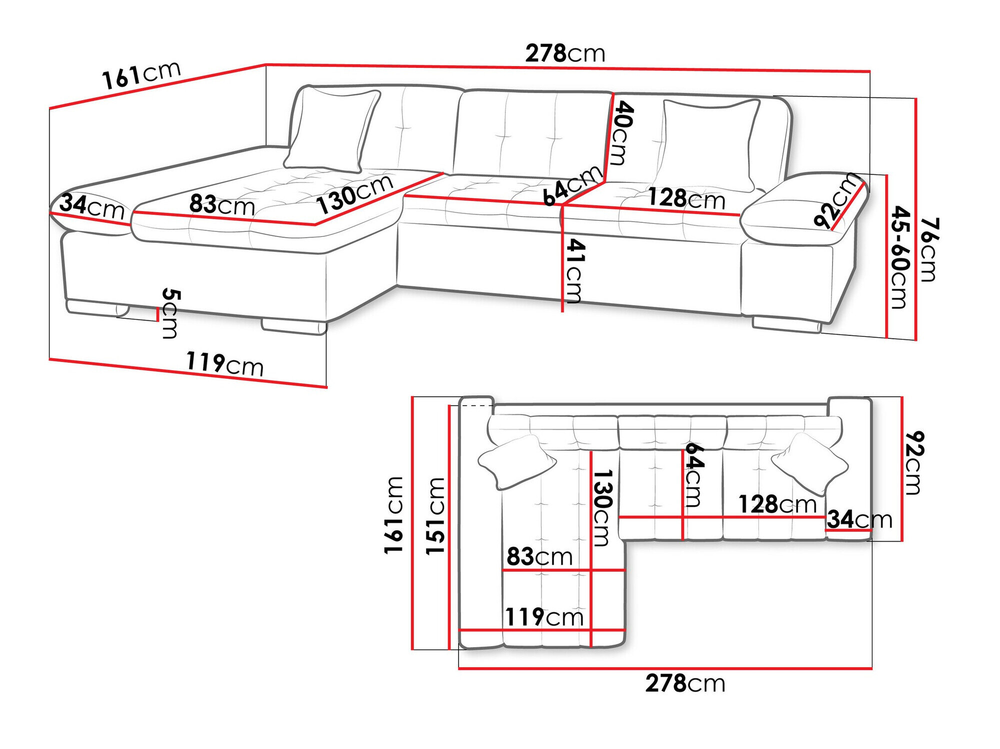 Hjørnesofa Comfivo 219 (Soft 017 + Soul 17)