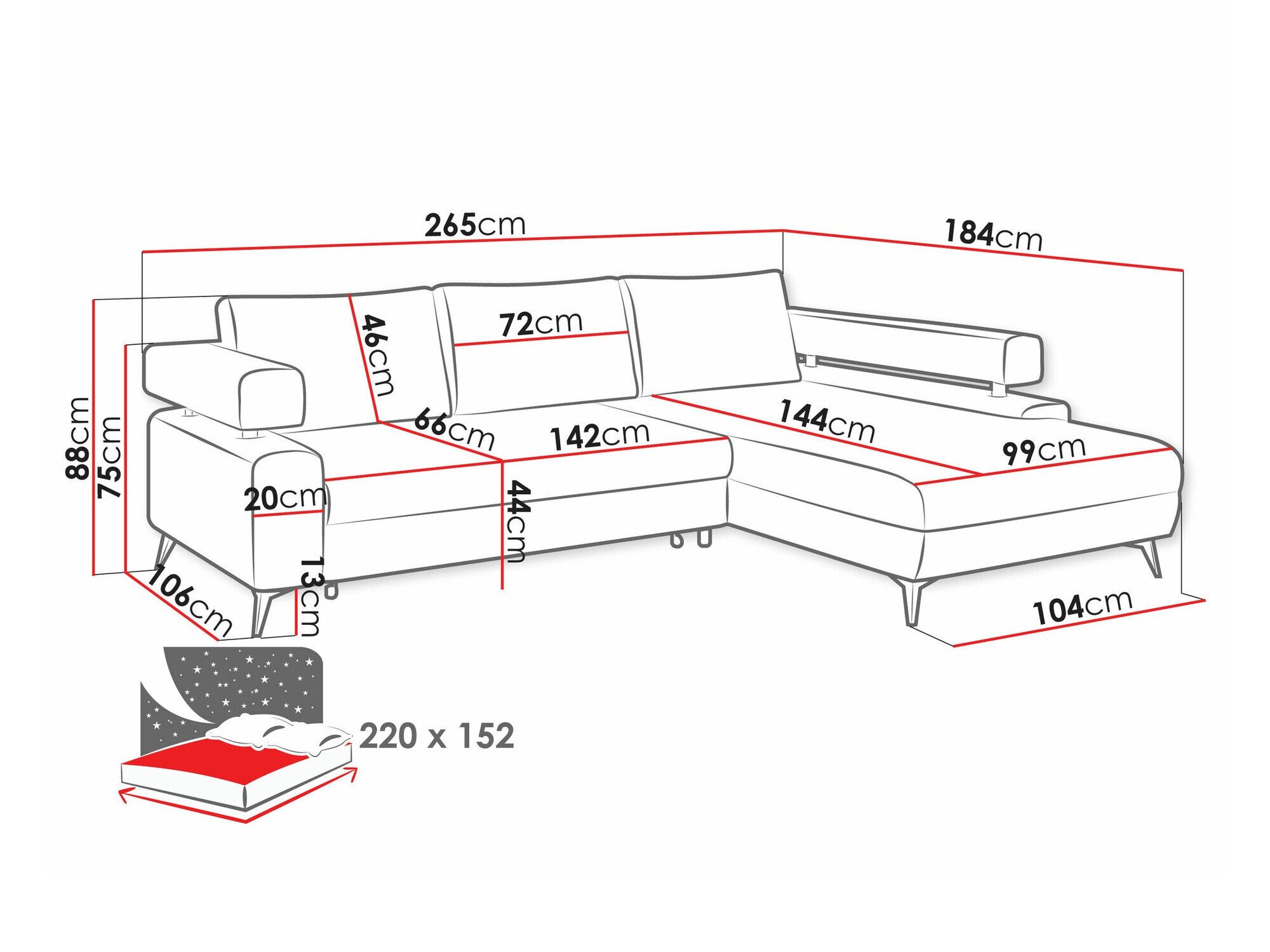 Hjørnesofa Lincoln 199 (Primo 61)