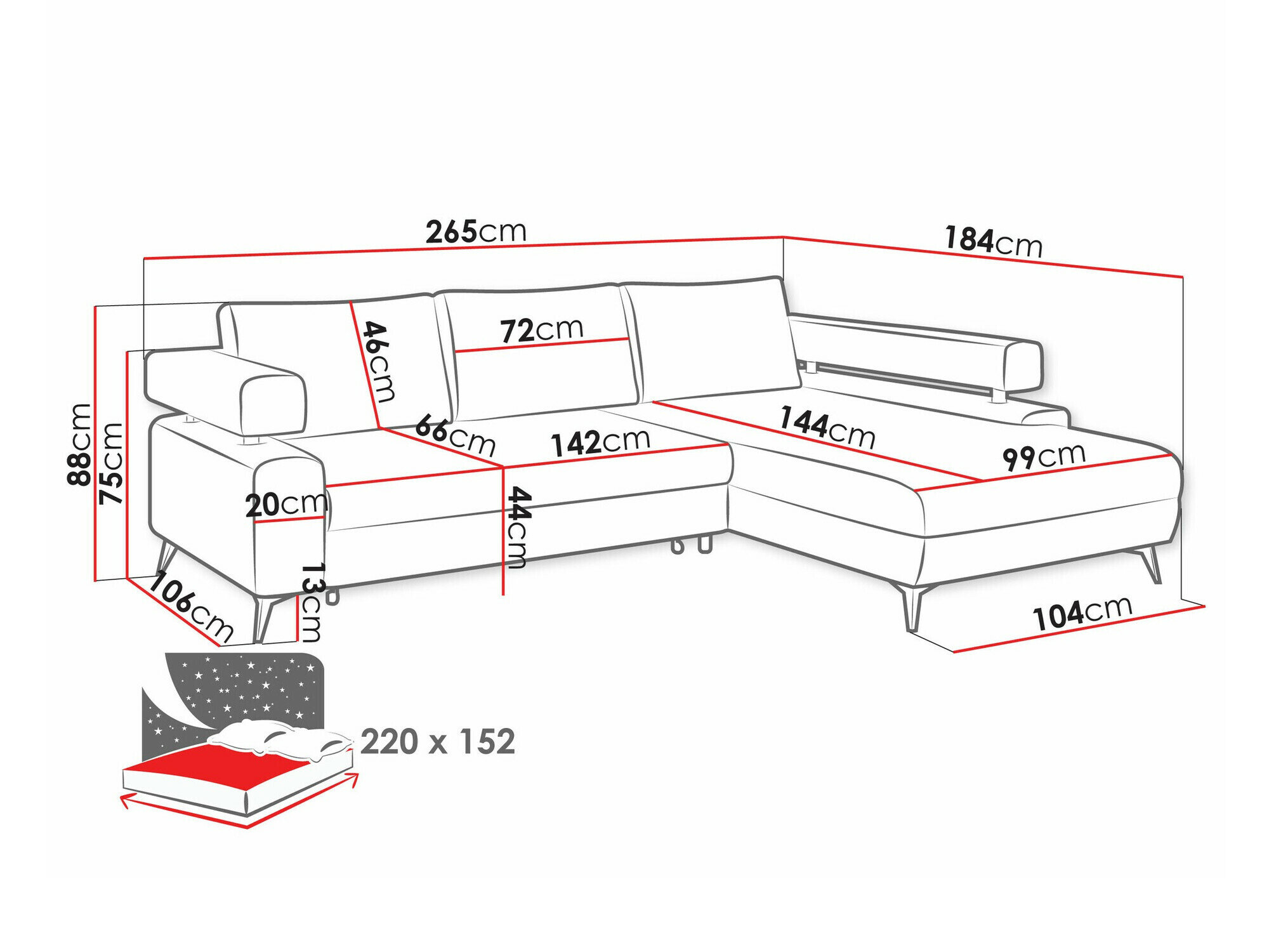 Hjørnesofa Lincoln 199 (Primo 84)