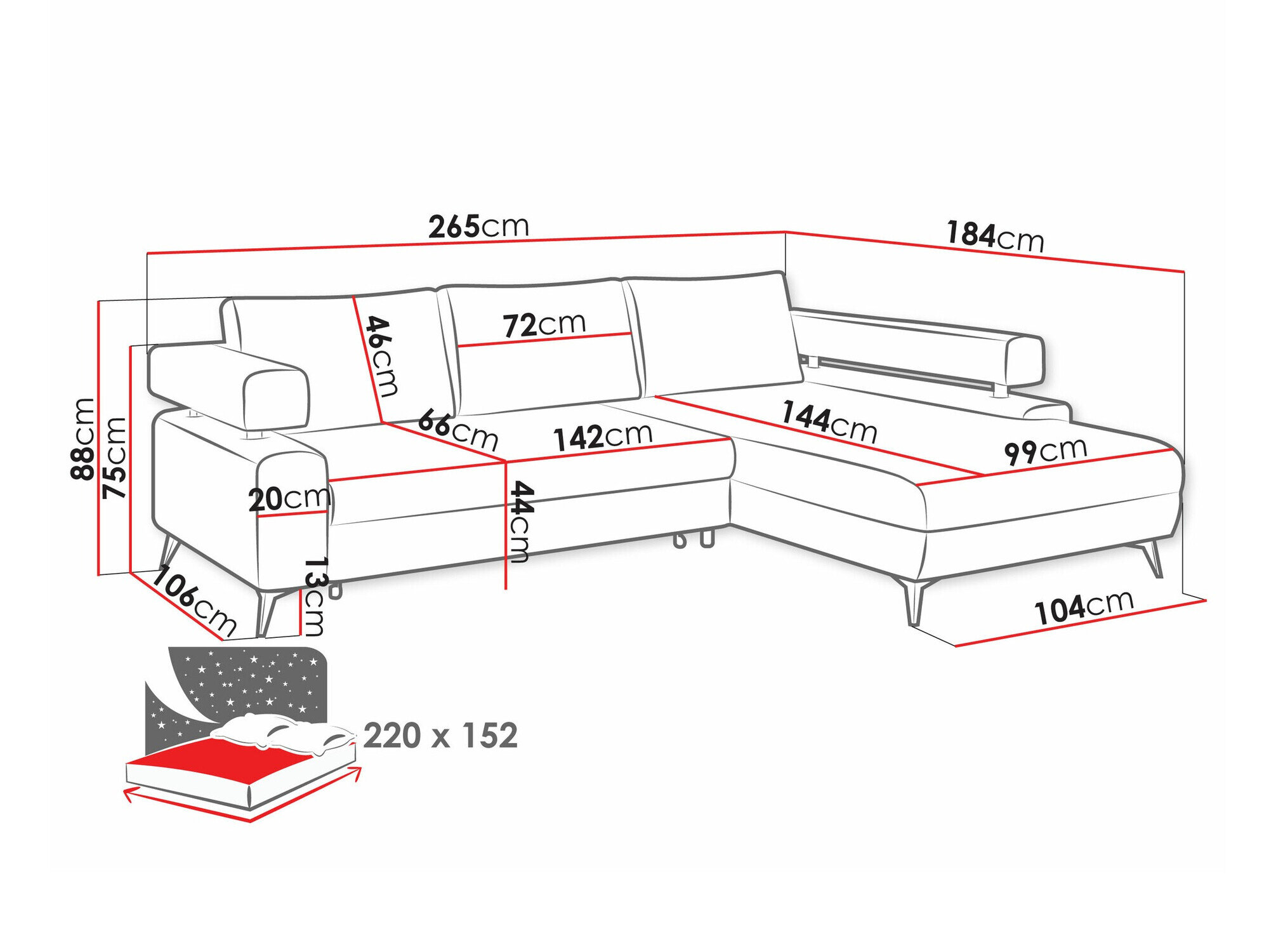Hjørnesofa Lincoln 199 (Primo 96)