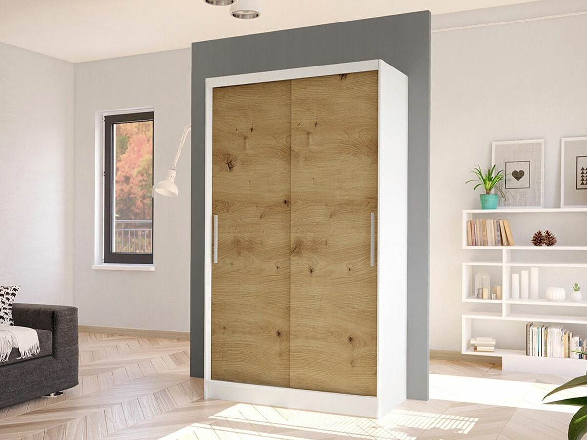 Garderobeskab Closico Structor I (Hvid + Artisan eg)