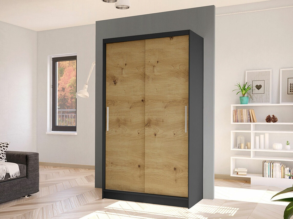 Garderobeskab Closico Structor I (Sort + Artisan eg)