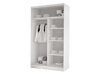 Garderobeskab Closico 165 (Hvid + Sort)