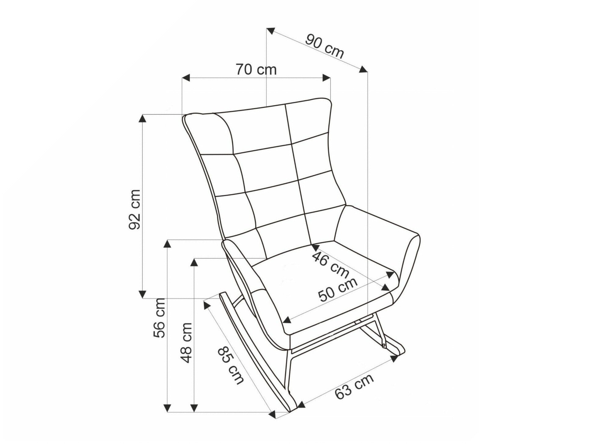 Gyngestol Houston 1863 (Gul)