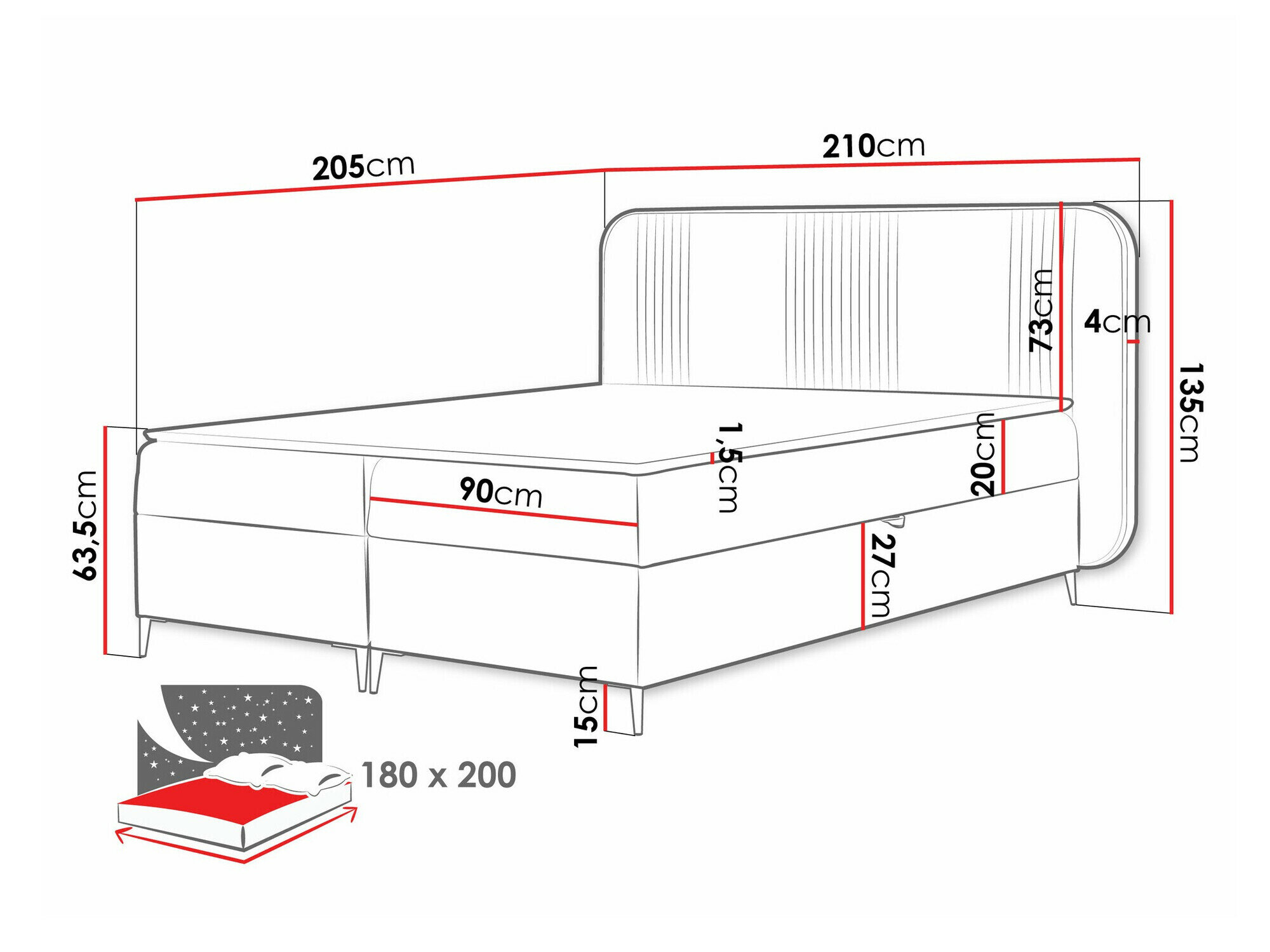 Kontinentalseng Baltimore 196 (Magic Velvet 2225)