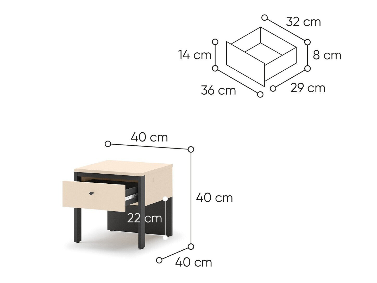 Sengebord Virmoro 103