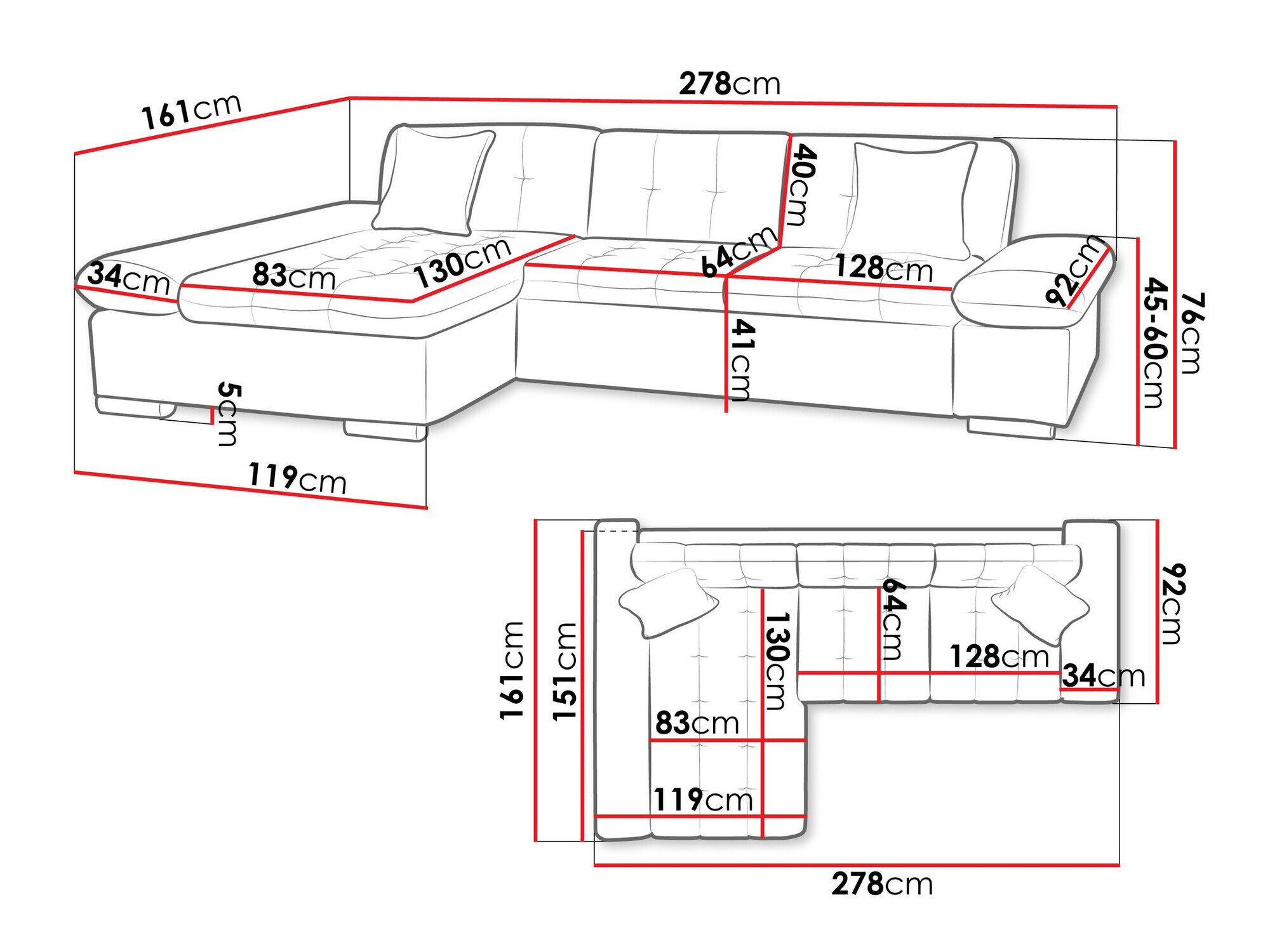 Hjørnesofa Comfivo 219 (Wave 05)