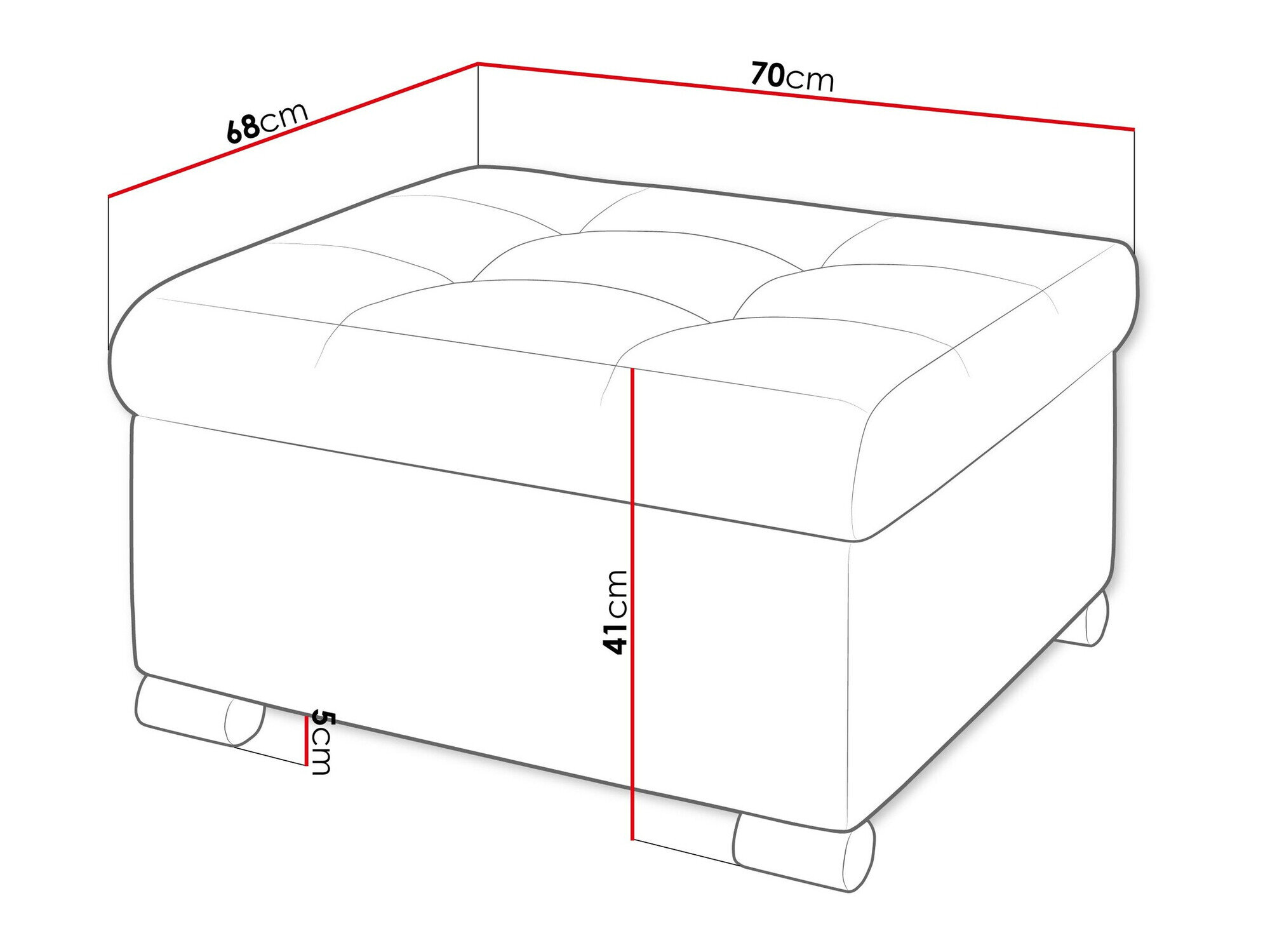 Puf Comfivo 115 (Coral 45)