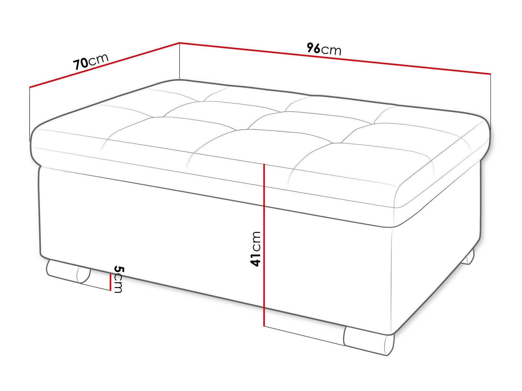 Polstret bænk Comfivo 118 (Coral 50)