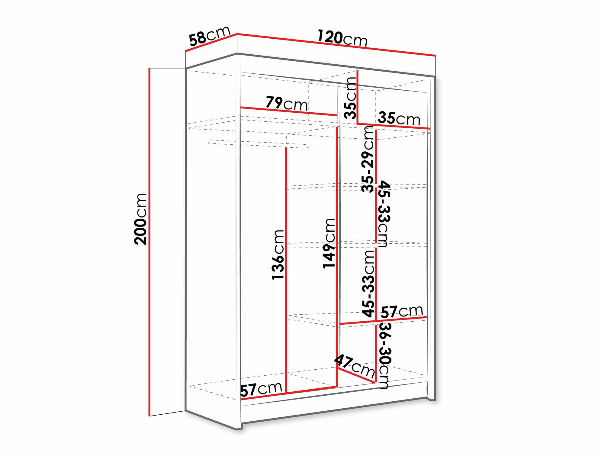 Garderobeskab Closico 129 (Trøffel egetræ)