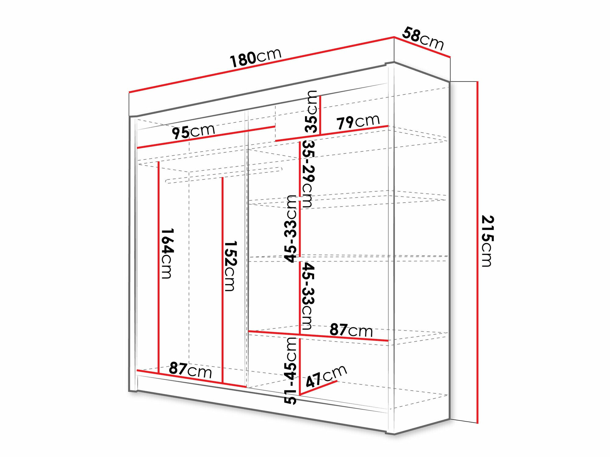 Garderobeskab Closico 142 (Kashmir)